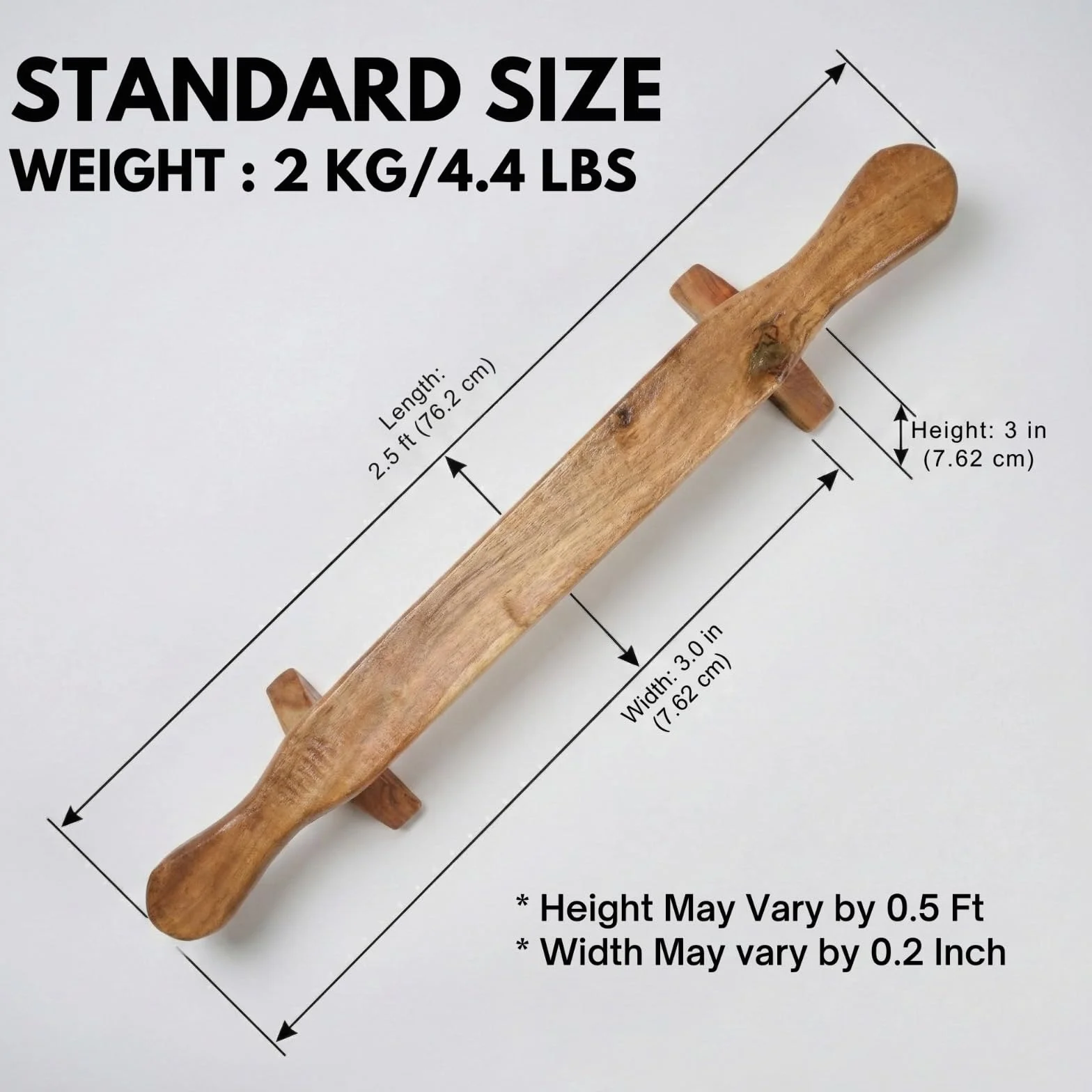 KD Willmax SHENA PUSH UP BAR FITNESS INDIAN CLUB MEEL KARLA KATAI FITNESS TRWAŁY DREWNIANY SPRZĘT - 2,5 m