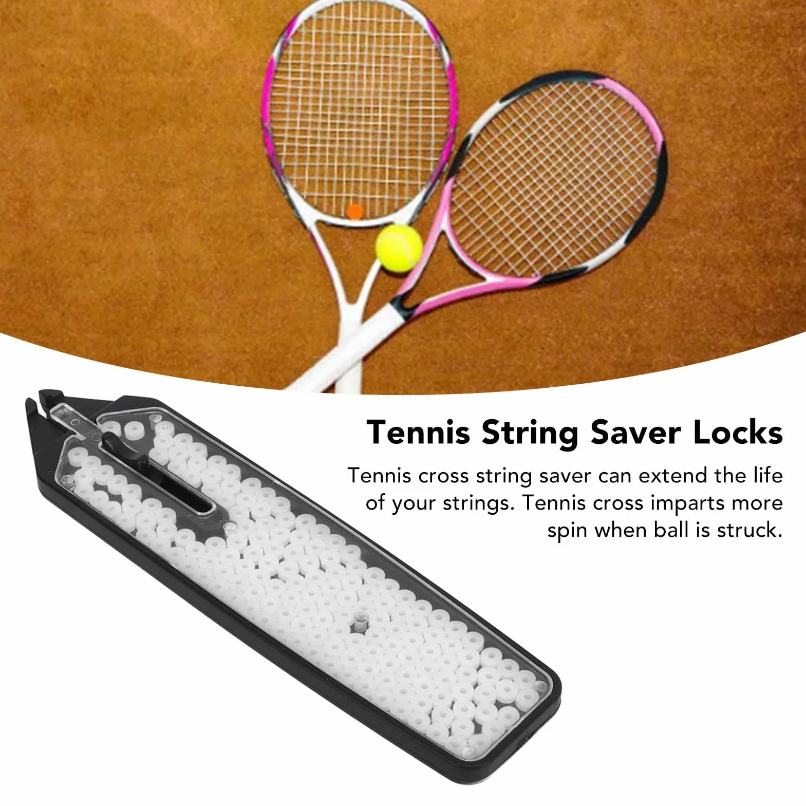 Tenis Cross String Saver, Tenis String Saver Zamki Cross Wymiana String Saver Przenośny Naciąg Tenisowy Aplikator Strun do Badmintona