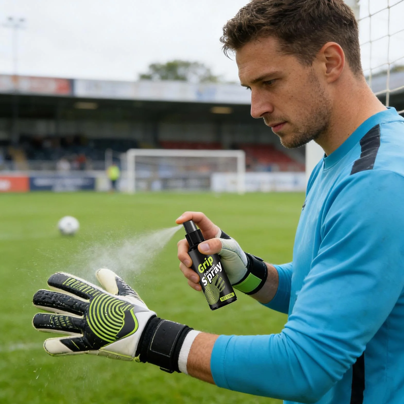 Rękawice bramkarskie Grip Spray, 55 ml, antypoślizgowy lepki spray do rękawic, rękawice piłkarskie, system pielęgnacji, do siatkówki, baseballu, boksu, golfa, treningu