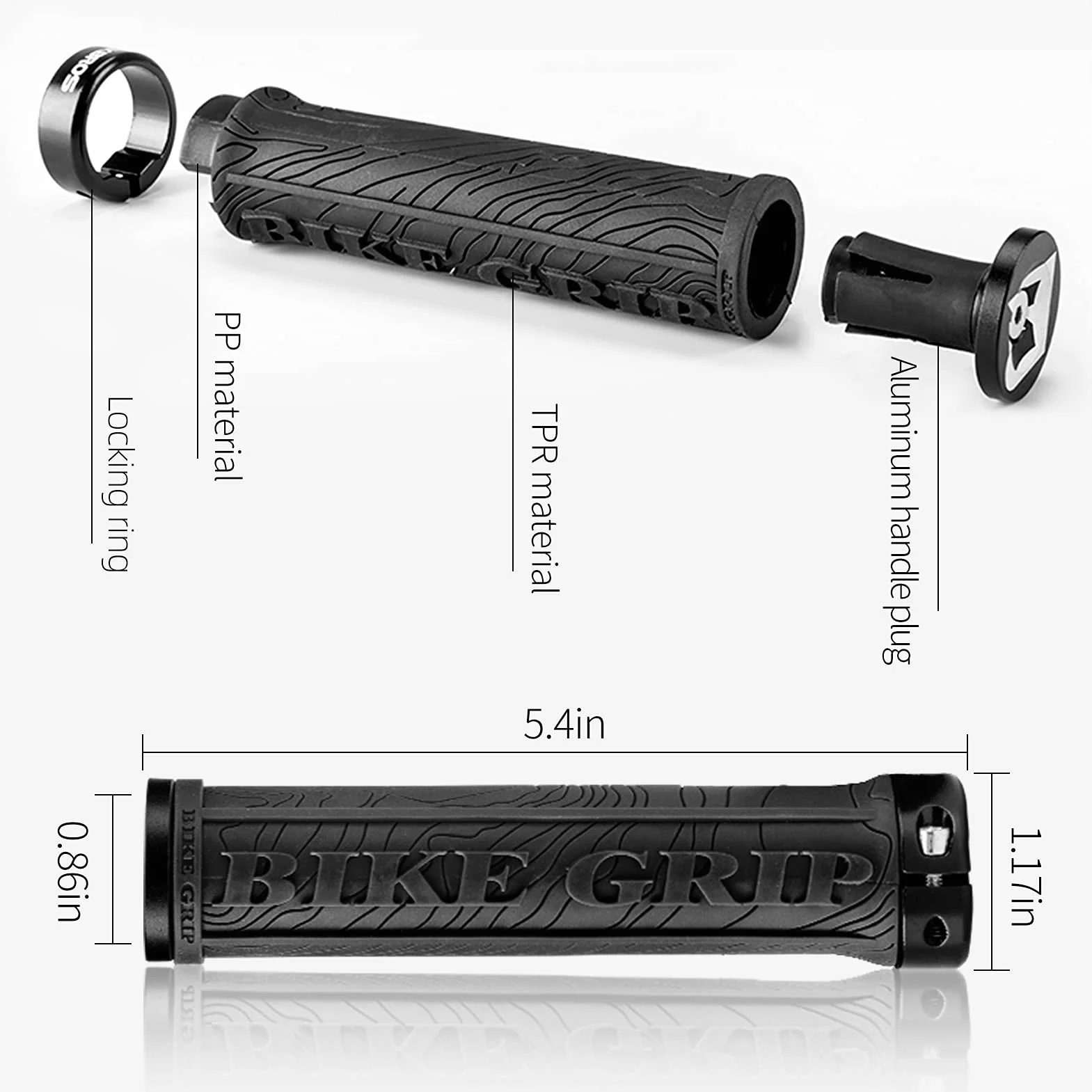 ROCKBROS Uchwyt na kierownicę górską 22 mm para aluminium i guma czerwony niebieski czarny