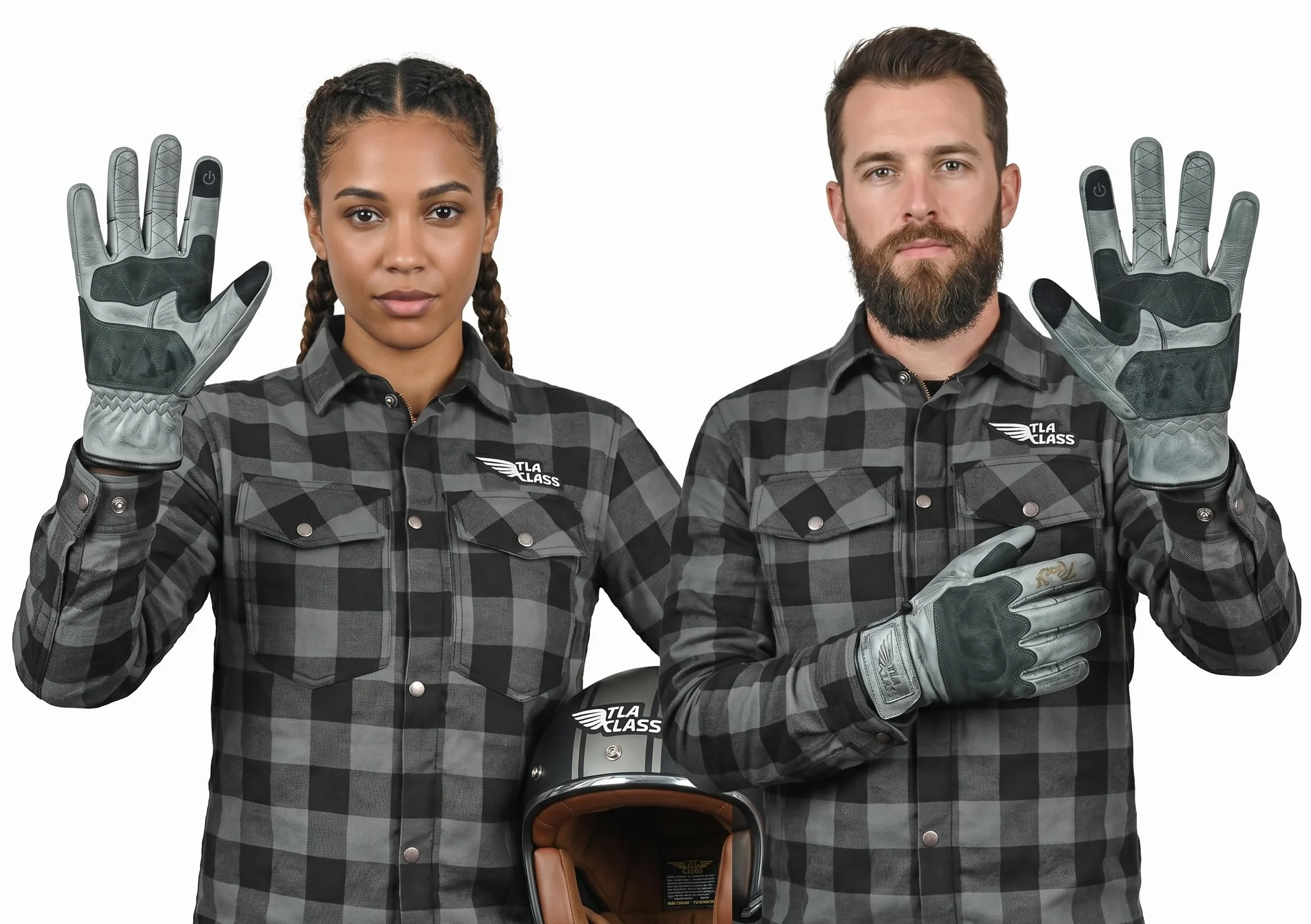 TLA RUST Skórzane rękawiczki motocyklowe vintage CE 2XS-4XL dotykowe ochrona uderzeń