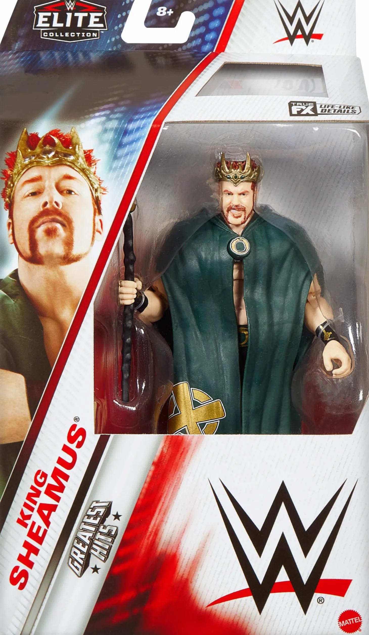 WWE Mattel Elite figurka i akcesoria, Greatest Hits 2025, 15,2 cm kolekcjonerska król Sheamus z 25 punktami artykulacji i wymiennymi rękami