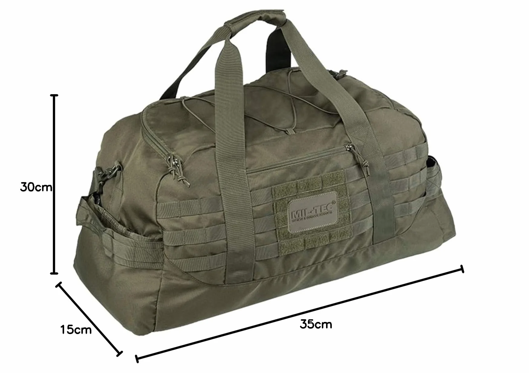 Mil-Tec Torba lotnicza Combat, oliwek, Misura standard, dorywczo