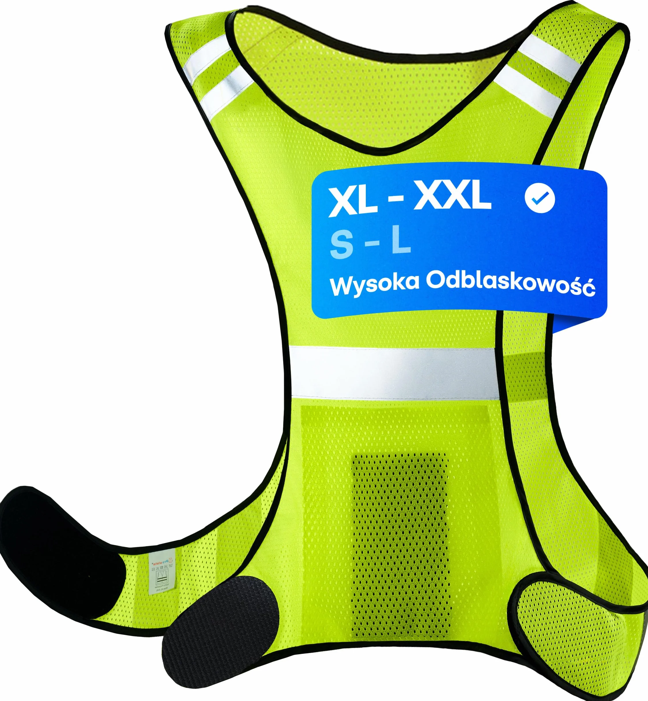 Kamizelka do Biegania - Odblaskowa Kamizelka do Biegania dla Kobiet i Mężczyzn - Wysoka Widoczność i Komfort - Perfekcyjna na Nocne Biegi i Cykling (XL - XXL)