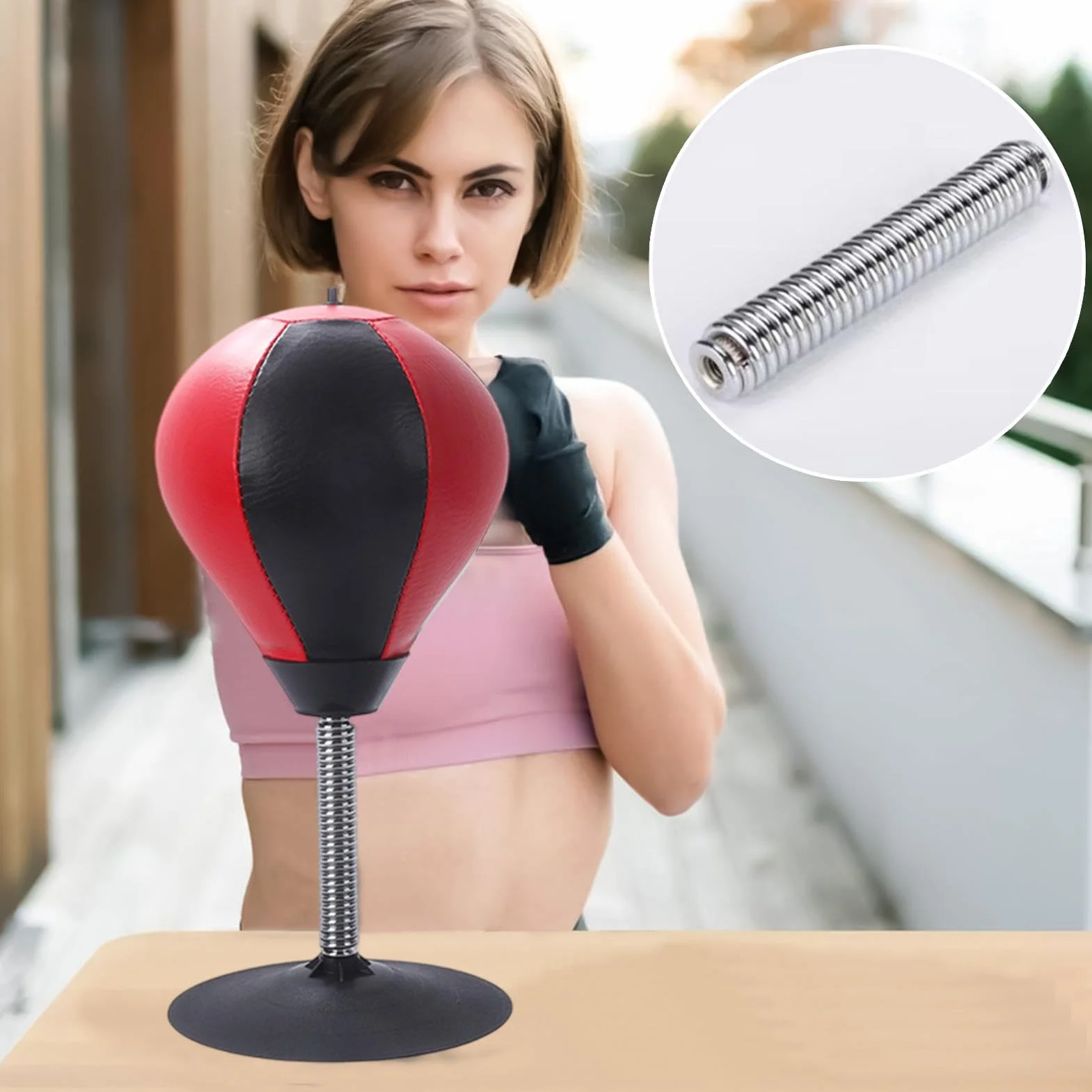 Desktop Punching Bag with Suction Cup, Stress Relief Boxing Ball for Kids Reaction Speed