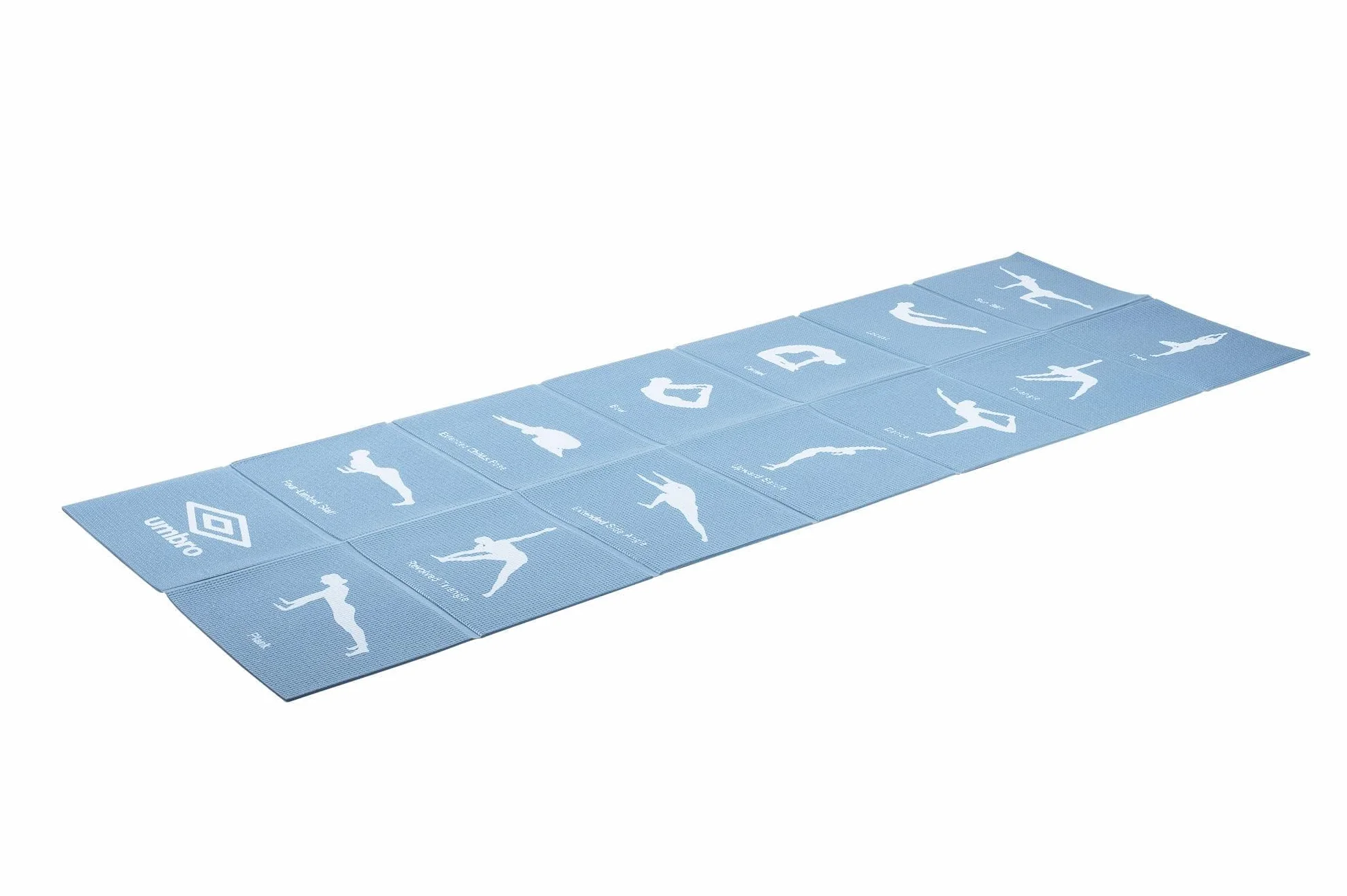 Umbro Składana mata gimnastyczna 174 x 62 cm antypoślizgowa niebieska