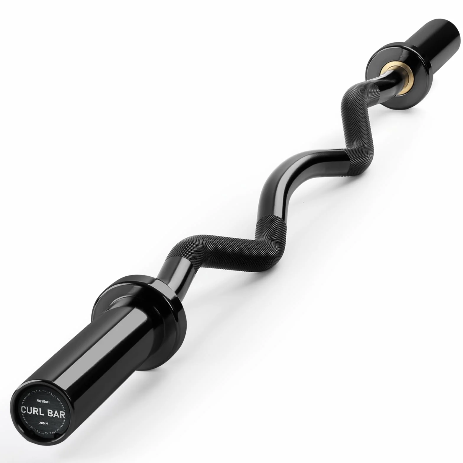 PhysKcal Sztanga olimpijska EZ Curl Bar 1,2-1,8 m z gładką tuleją i łożyskiem 5 cm