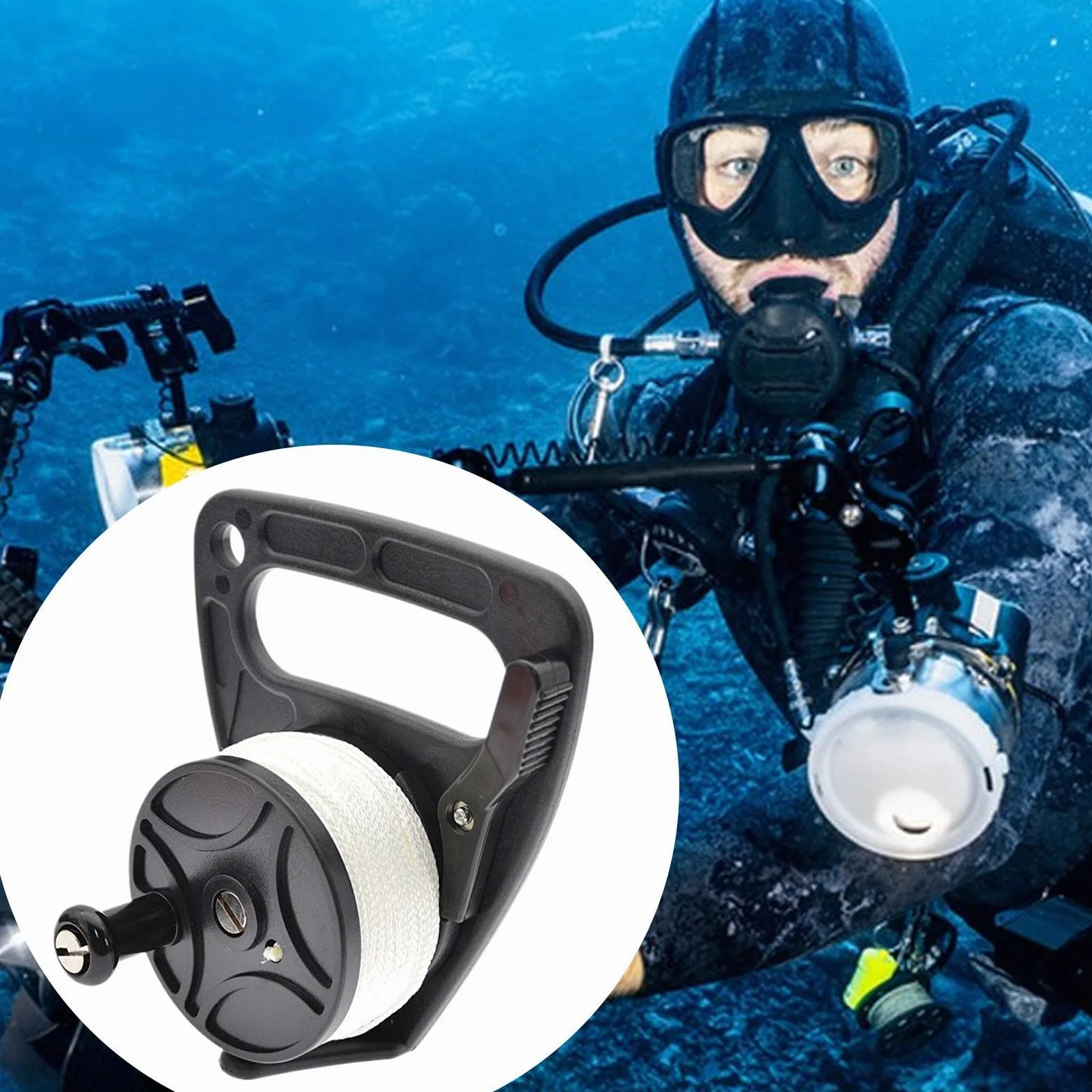 Podwodny kołowrotek do nurkowania 150 stóp retractable Dive Reel