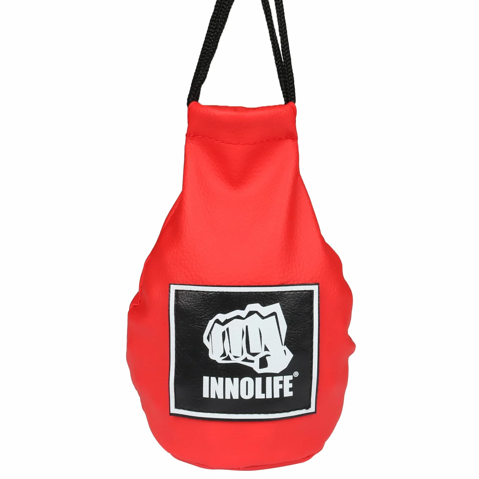 INNOLIFE Worek bokserski slip bag skórzany czerwony do treningu refleksu boksu kickboxingu MMA