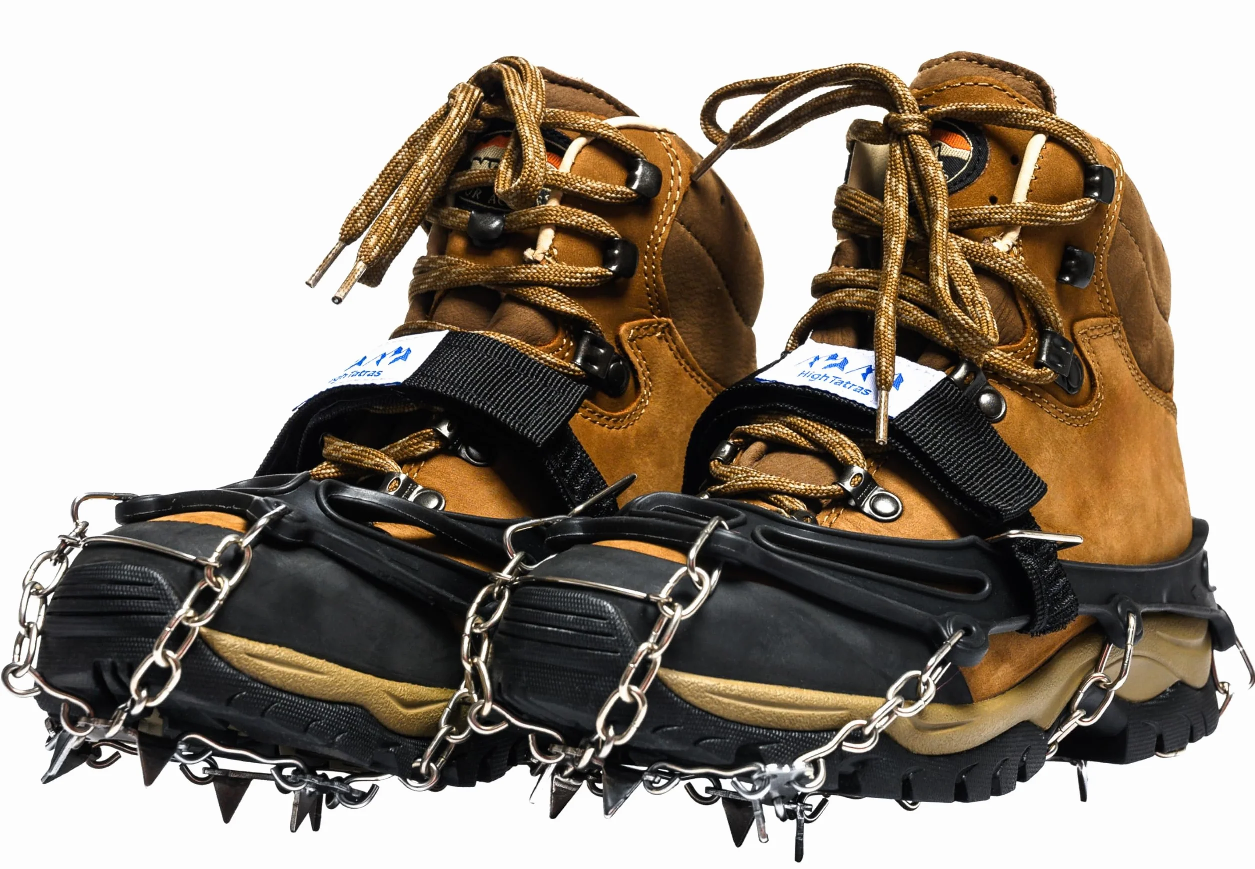 HighTatras Raczki na buty- 8 lub 18 stalowych zębów,Górskie Nakładki na Buty do Zimowych Wędrówek, Biegania, Trekkingu Rozmiar M/L/XL Spacery