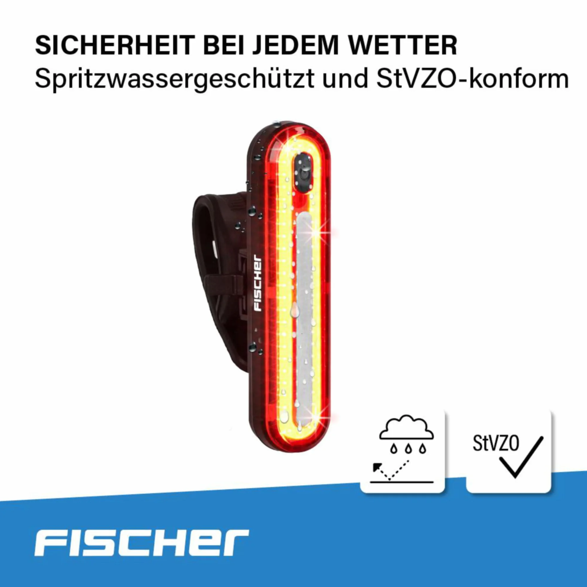 Fischer Tylne Oświetlenie Rowerowe, 1 Sztuka