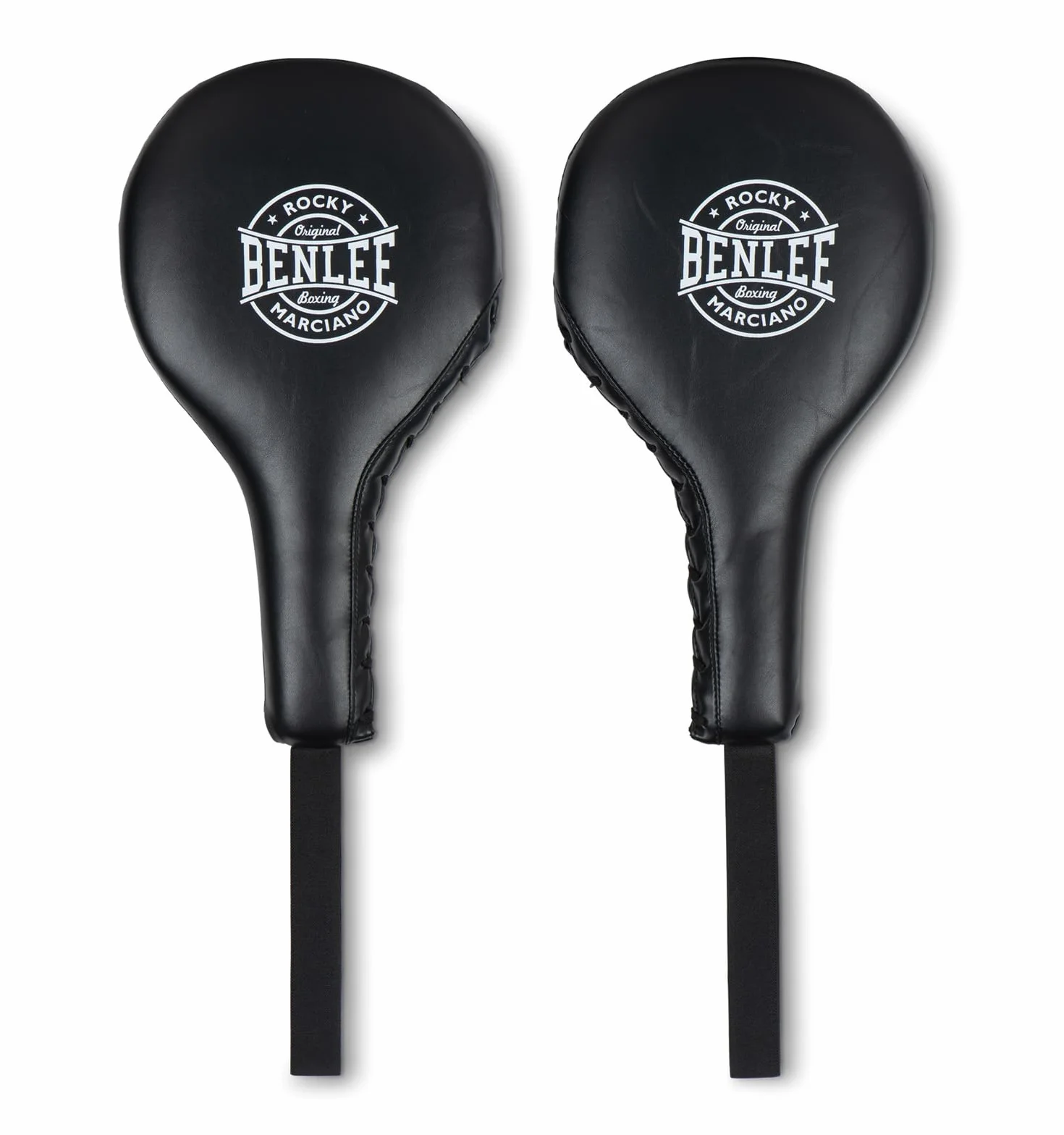 Benlee Rocky Marciano Unisex – sztuczna skóra Hook & Jab Pads, czarna, jeden rozmiar