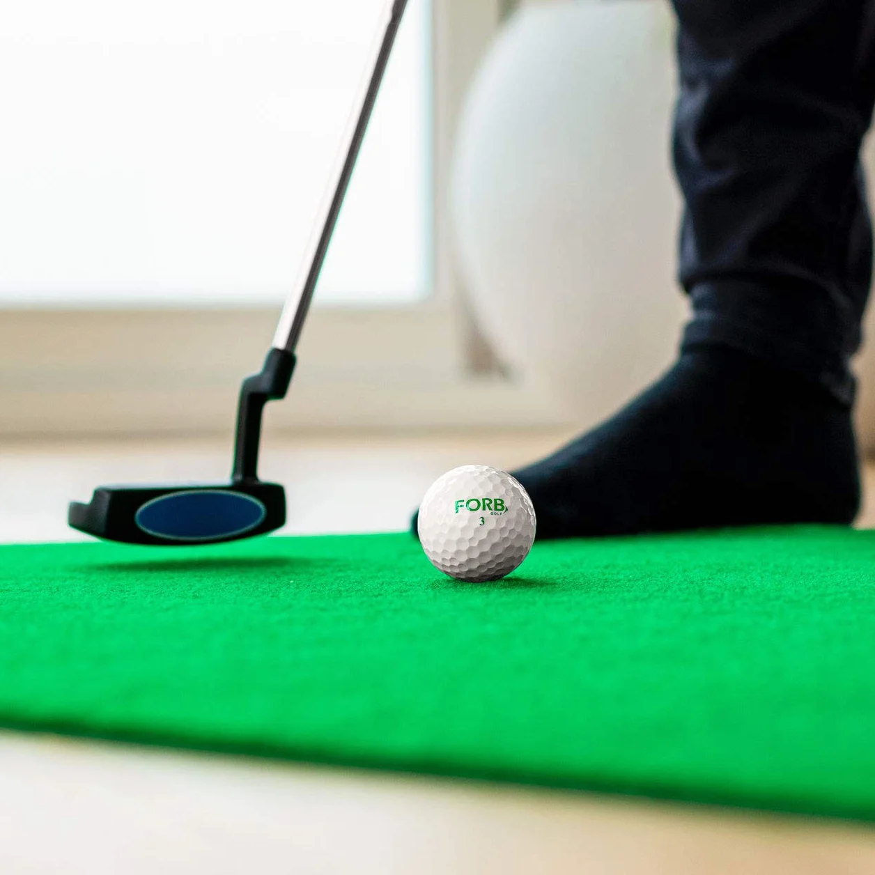 FORB Domowa mata do gry w golfa [mata 25 stóp] – profesjonalna praktyka wkładania wewnątrz | mata do gry w golfa | akcesoria do ćwiczeń golfowych