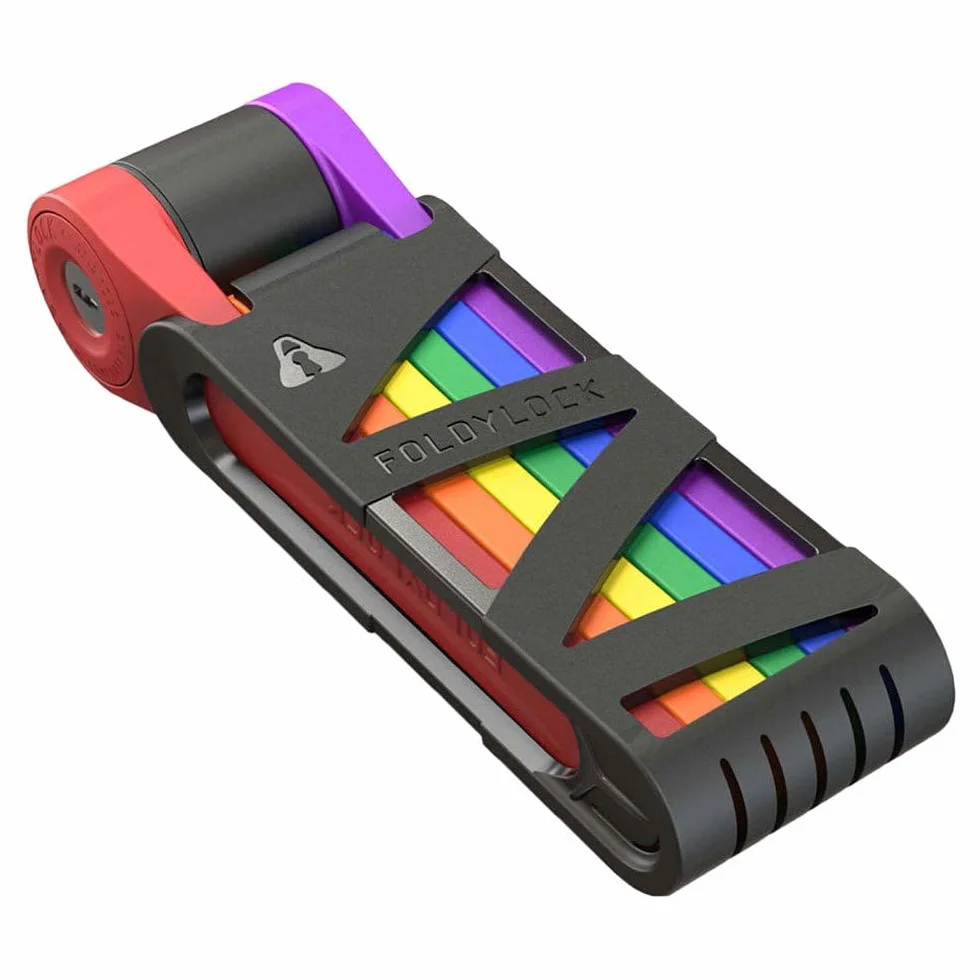 Voxom Zamek rowerowy - Foldylock Compact rainbow- zapięcie składane - 85 cm