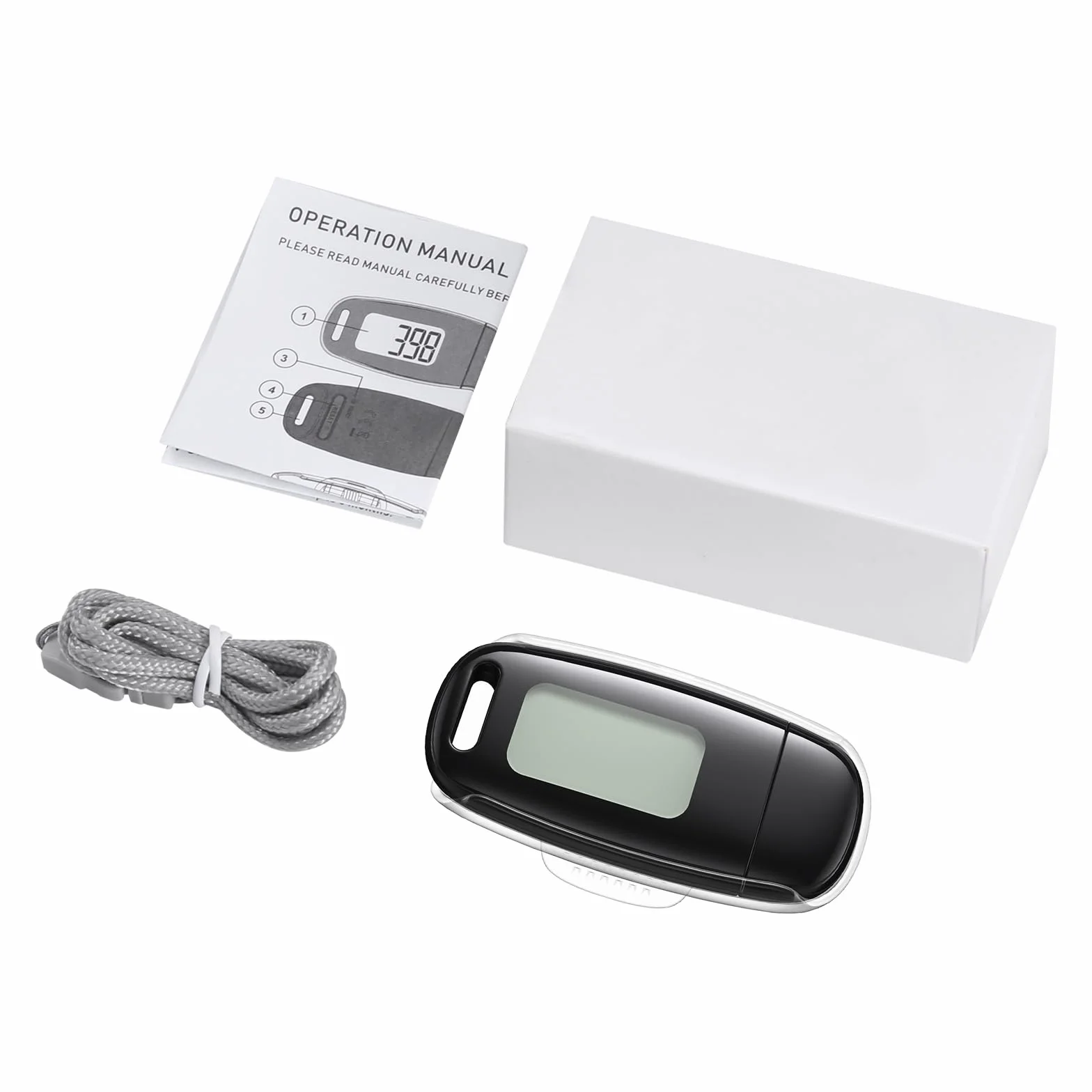 Krokomierz 3D, ładowany przez USB, krokomierz do chodzenia, duży wyświetlacz, prosty krokomierz bez aplikacji, dokładny krokomierz, śledzenie kroków