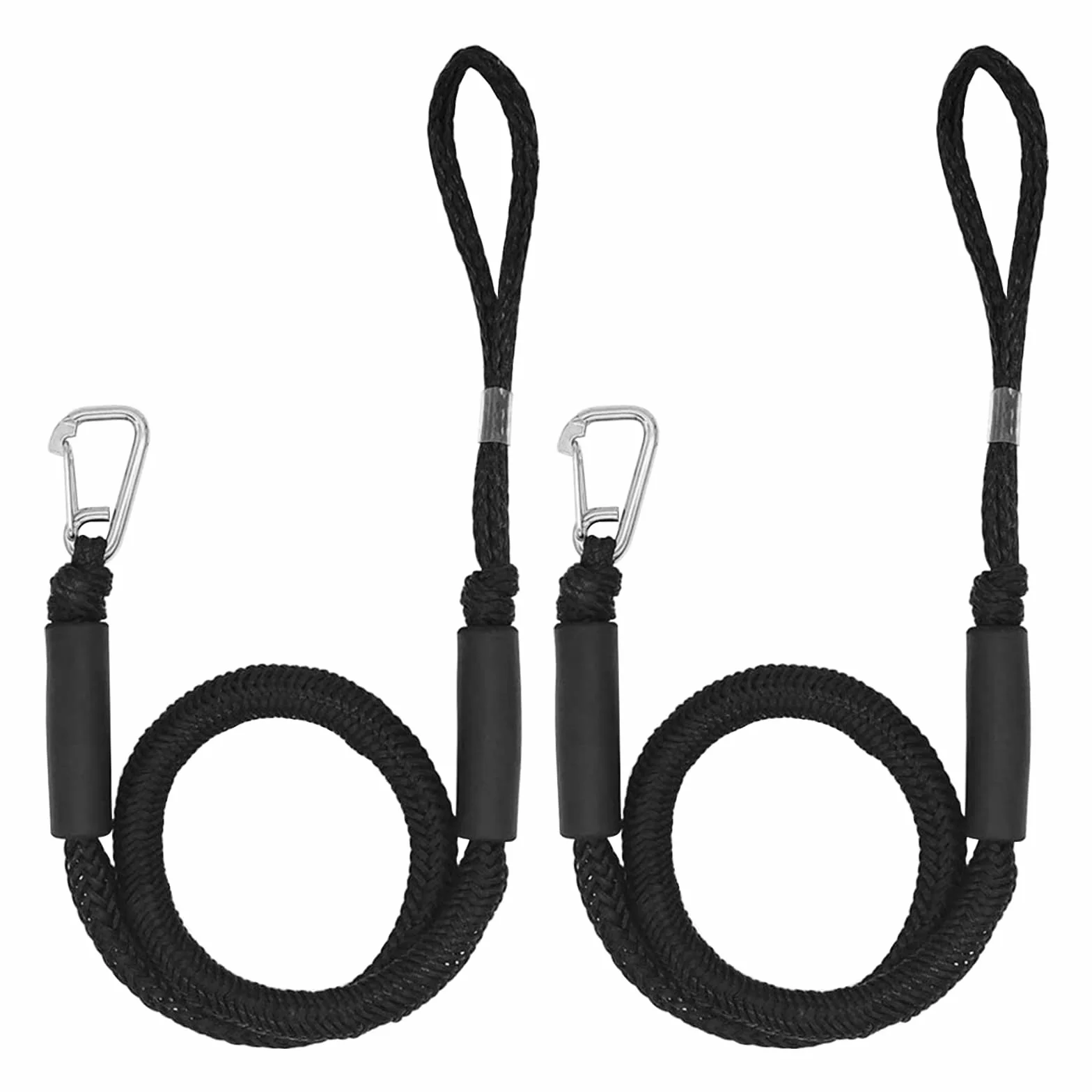Bungee Dock Line z Hakiem 2 szt. linka cumownicza do łodzi, kajaków, skuterów wodnych