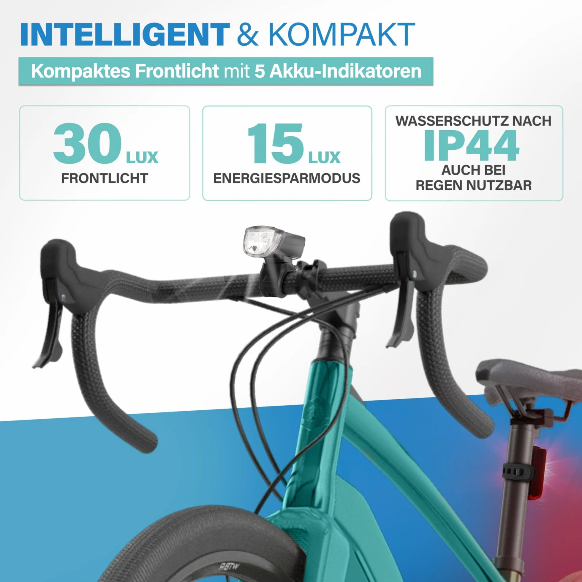 Fischer Twin Oświetlenie Rowerowe, 1 Sztuka