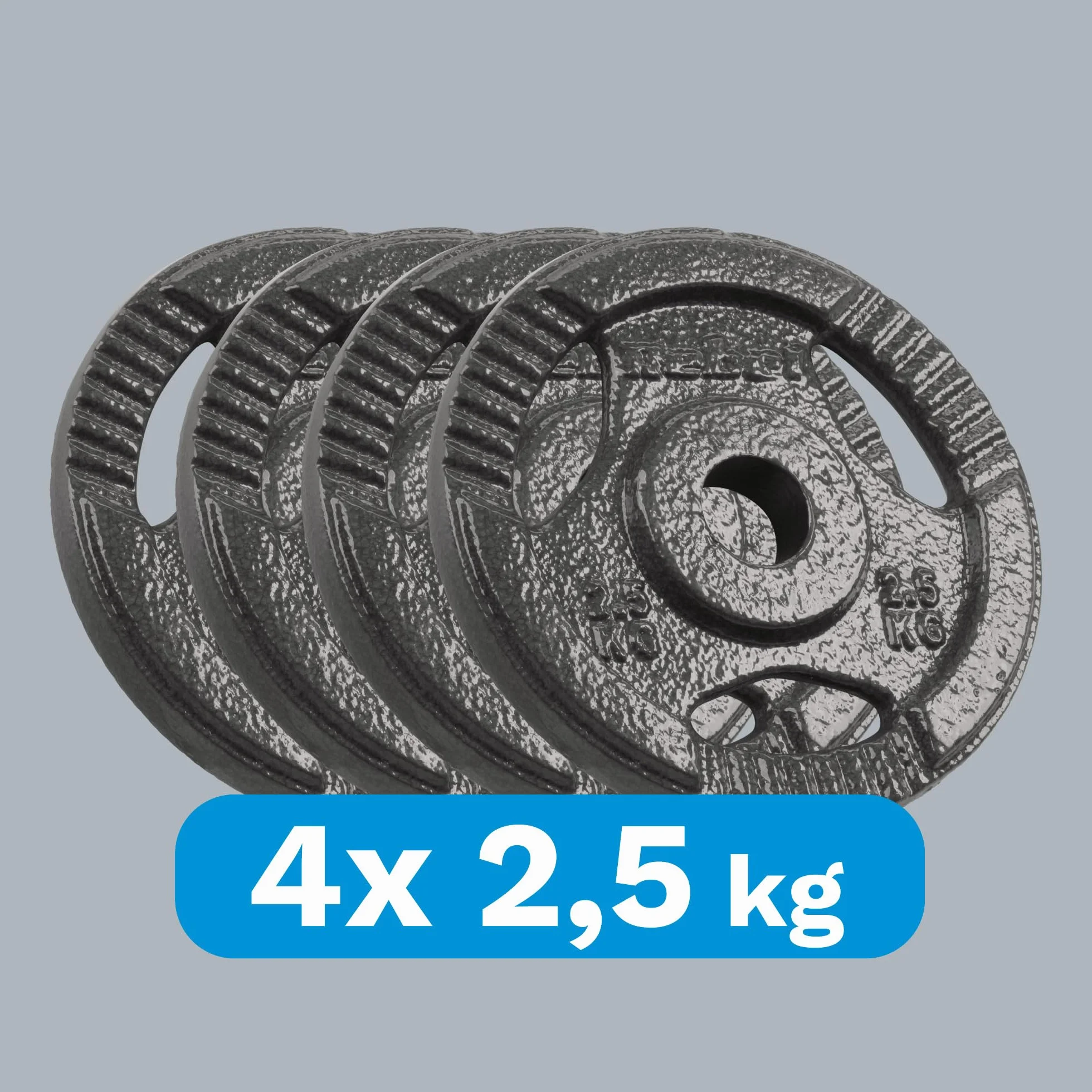Rebel Zestaw Obciążeń Żeliwnych 4x2.5kg Otwór 31mm Talerz z Uchwytami RBA-2133