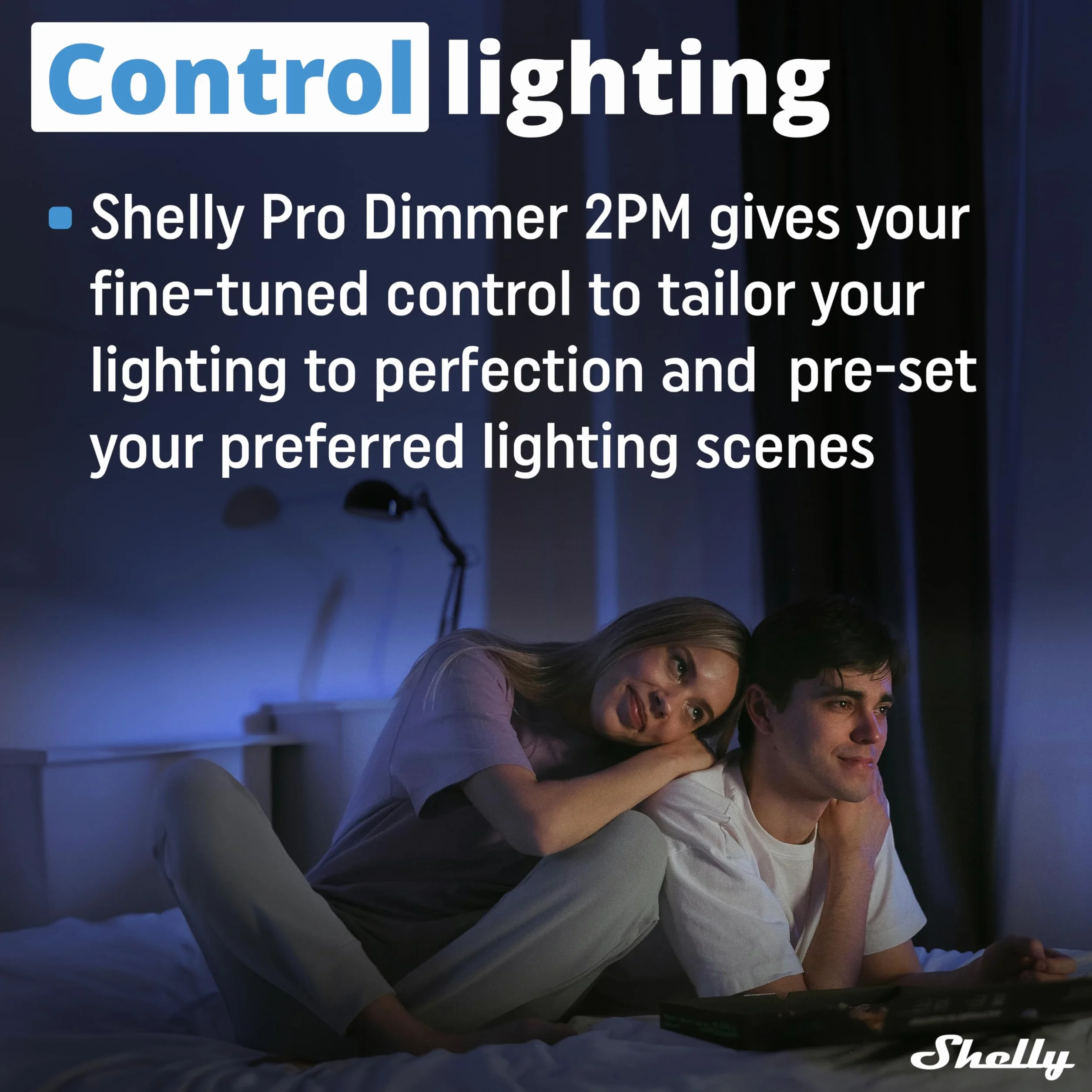Shelly Pro Dimmer 2PM 2-Kanałowy Inteligentny Ściemniacz Wi-Fi LAN Bluetooth z Pomiarem Mocy Szyna DIN Automatyka Domowa