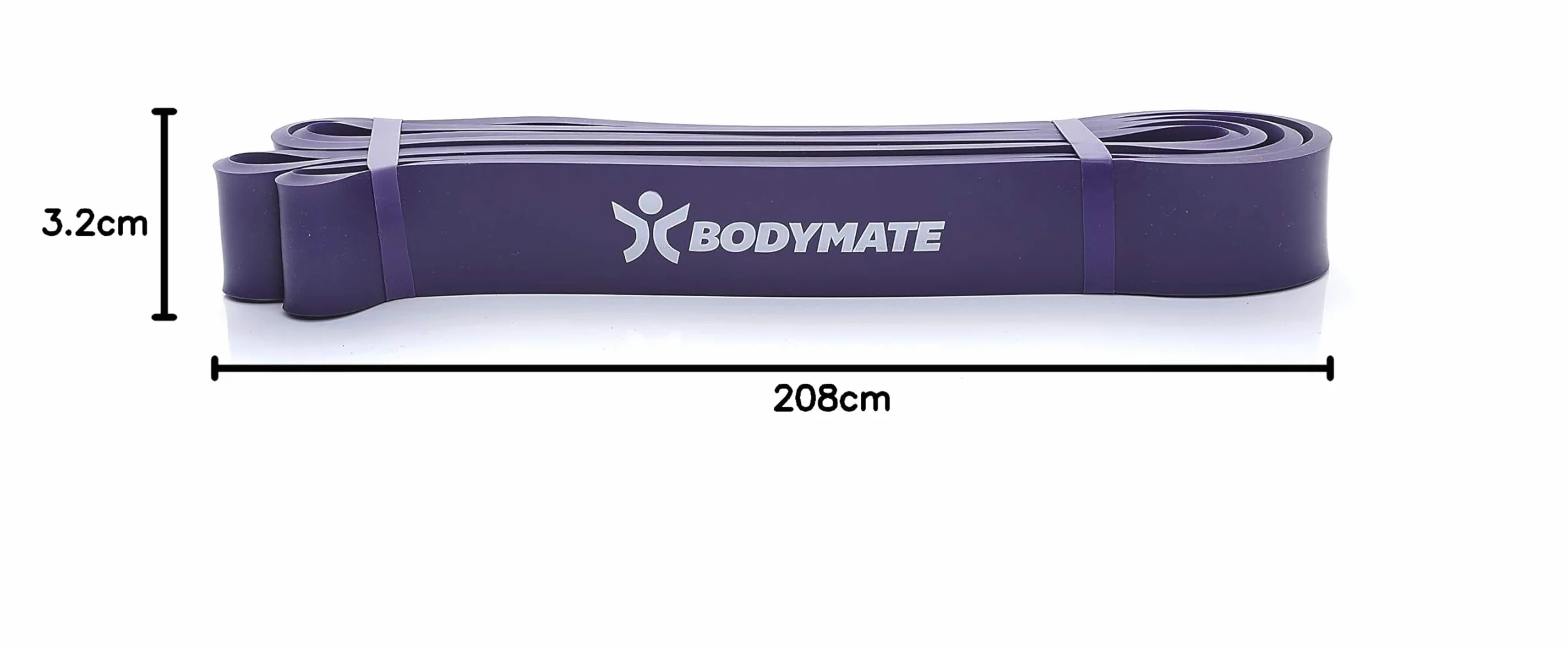 BODYMATE taśma fitness 208 cm guma oporowa naturalny lateks do ćwiczeń siłowych