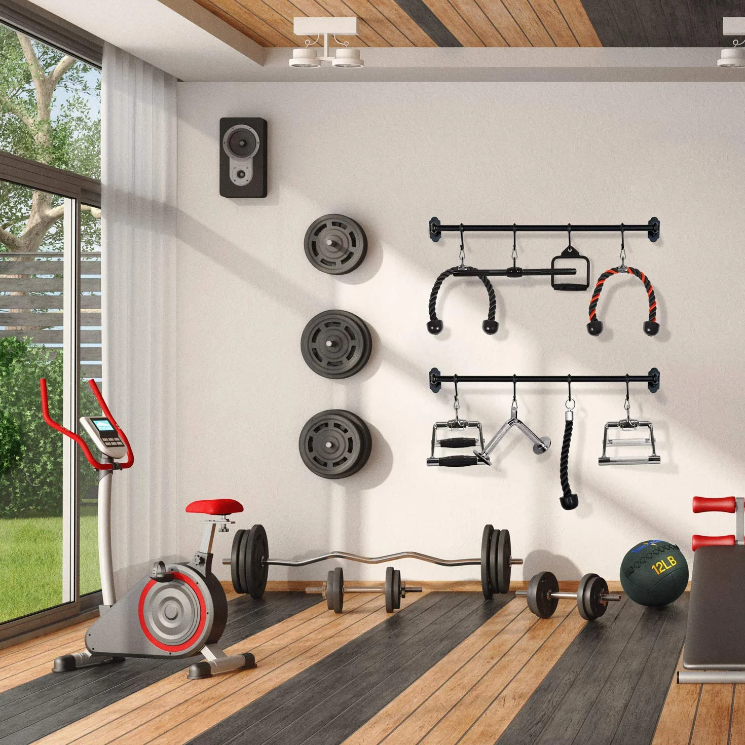 Yes4All Uniwersalny drążek 250 kg, wioślarz, T-Bar, do ćwiczeń Viking Press, pasuje do drążków 2,5 i 5 cm, solidna konstrukcja, łatwy montaż