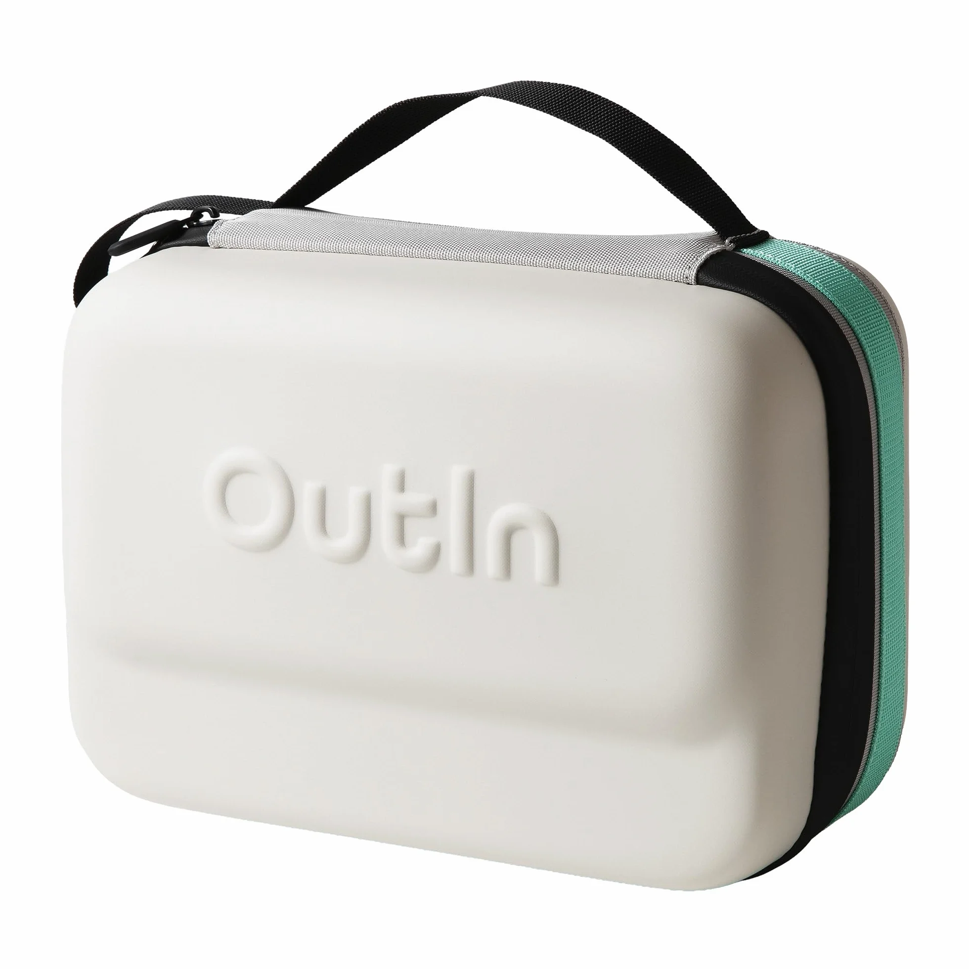 OutIn Etui Ochronne EVA Plus, Kompatybilne z 2 Urządzeniami – Twarda Torba Podróżna, Wodoodporna i Brudoodporna, Organizer z Paskami Mocującymi, dla OutIn Nano, Mino i Fino (Sand Beige)