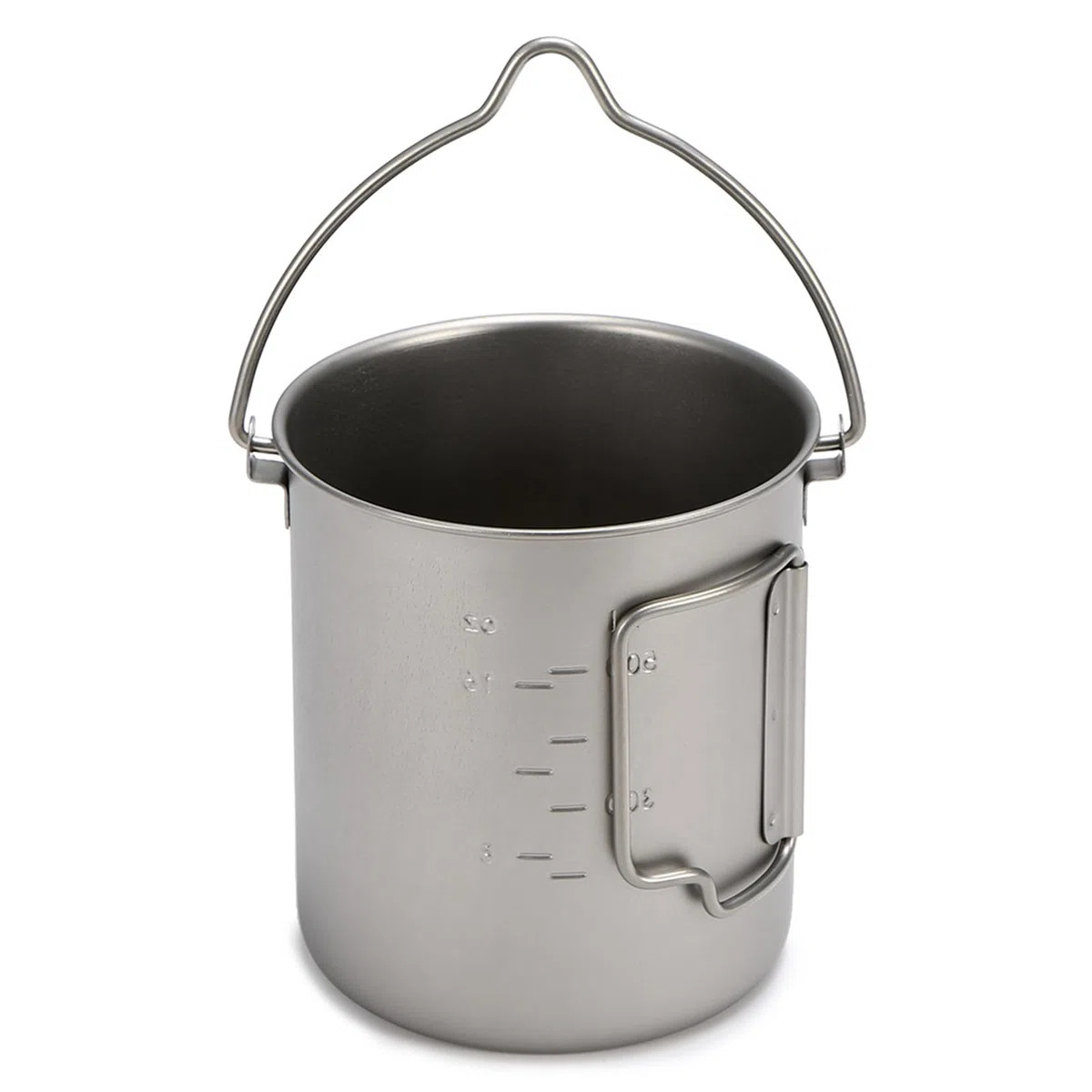 Kubek Tytanowy 400/750 Ml z Pokrywką - Naczynie Kempingowe na Herbatę, Kawę i Wodę do Wędrówek, Pieszych Wycieczek i Pikników