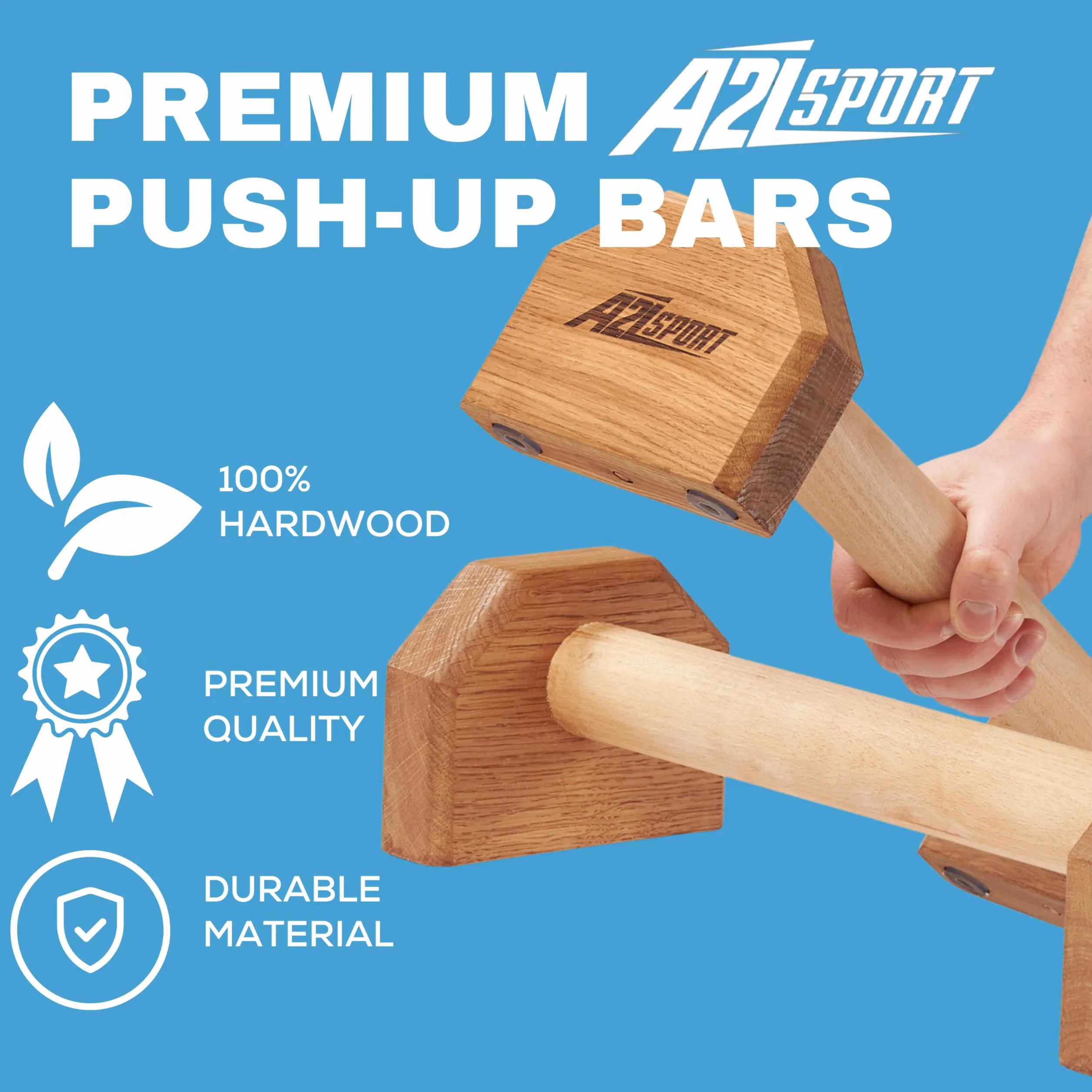 Paralety Drewniane Antypoślizgowe Uchwyty do Pompek Push-up Bars Ergonomiczne Drążki do Treningu Siłowego