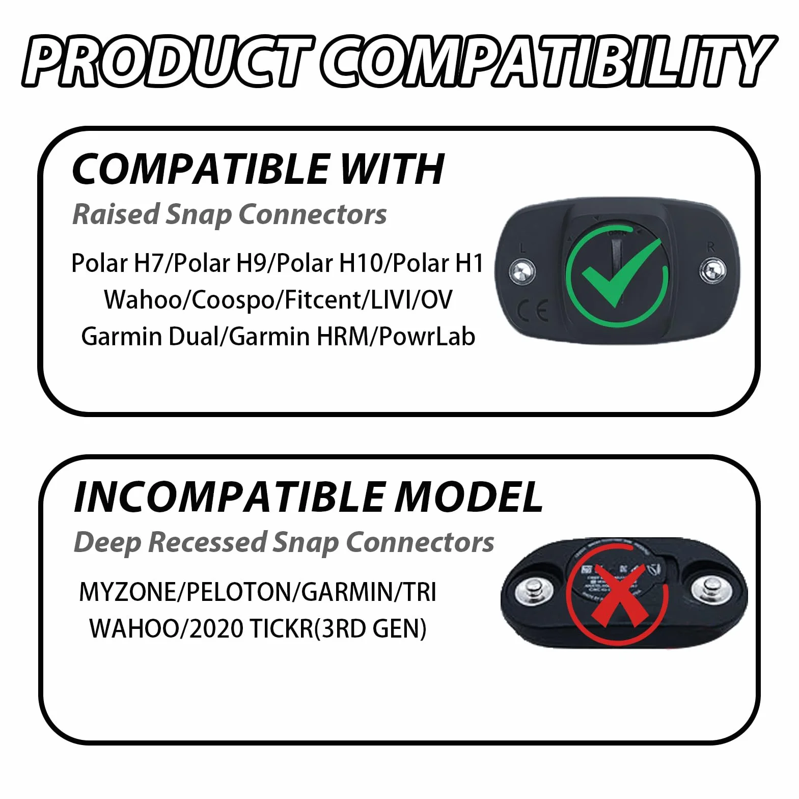 Pasek cardio regulowany (od 70 cm do 115 cm) do ANT+ i Bluetooth pas piersiowy do czujnika tętna, kompatybilny z Garmin, Wahoo, Polar H10 H9, Coospo, Bryton, Magene, Livlov, idealny do sportu i