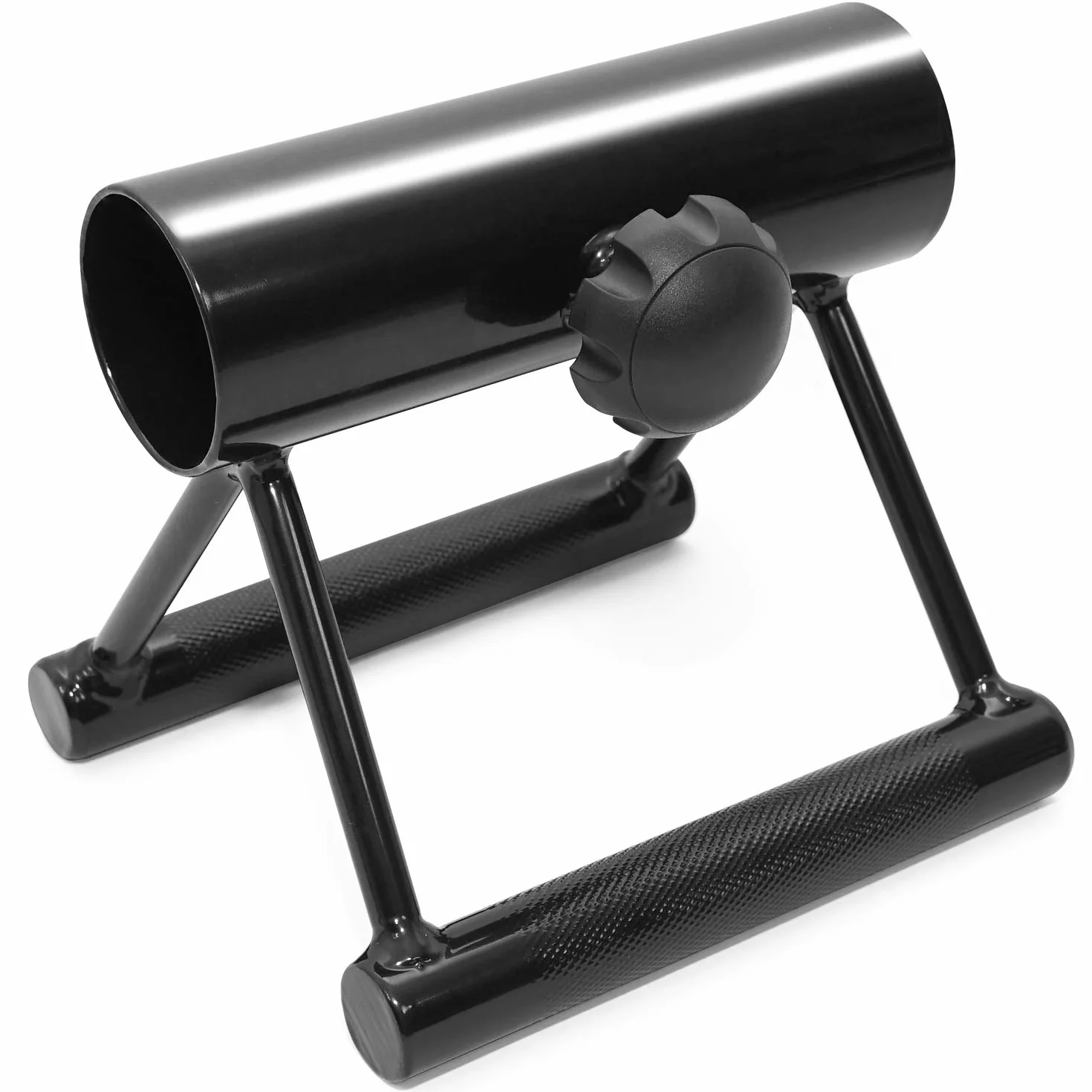 Yes4All FLKJ Deluxe platforma rzędowa T-Bar – pełne obracanie o 360° i łatwa instalacja – pasuje do drążków olimpijskich 2.5 cm i 5.1 cm, uchwyt radełkowy L