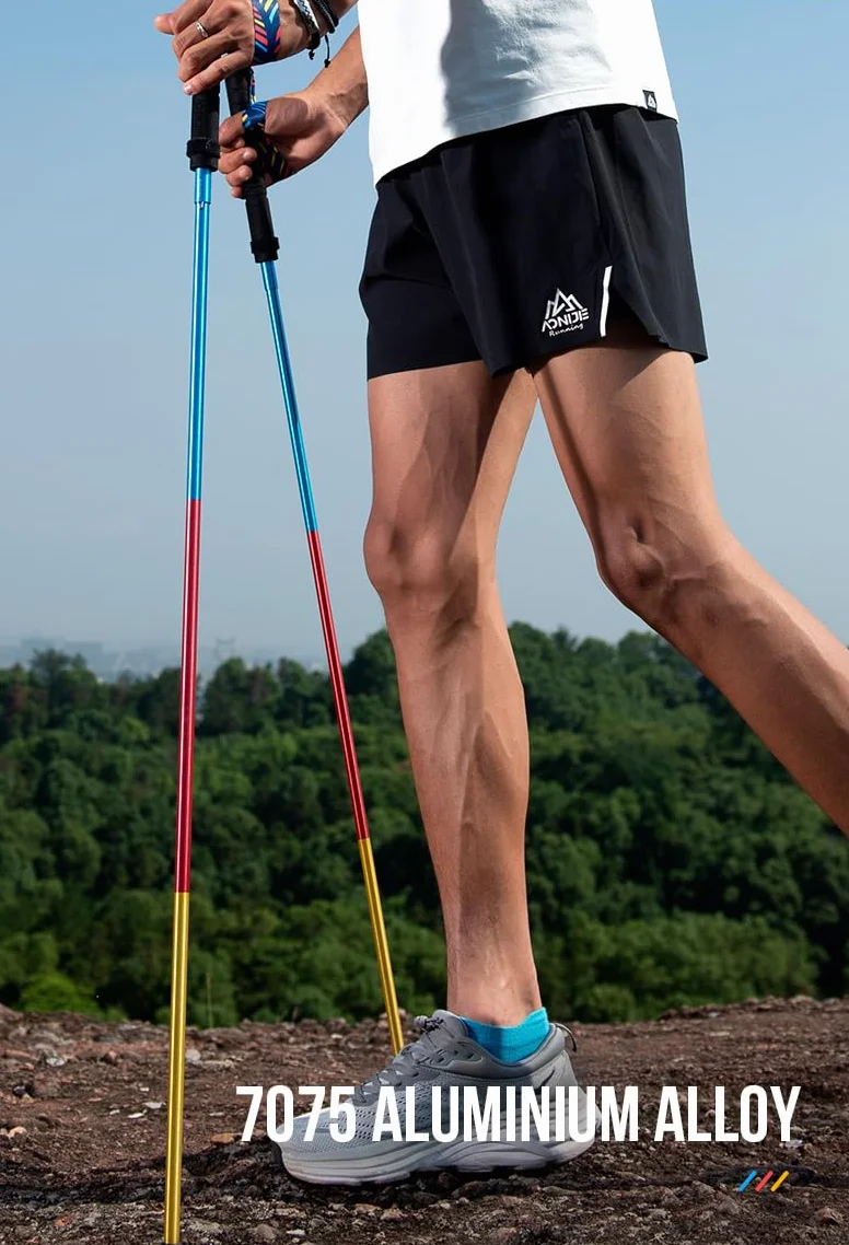Składane kijki trekkingowe aluminiowe regulowane 110/120 cm