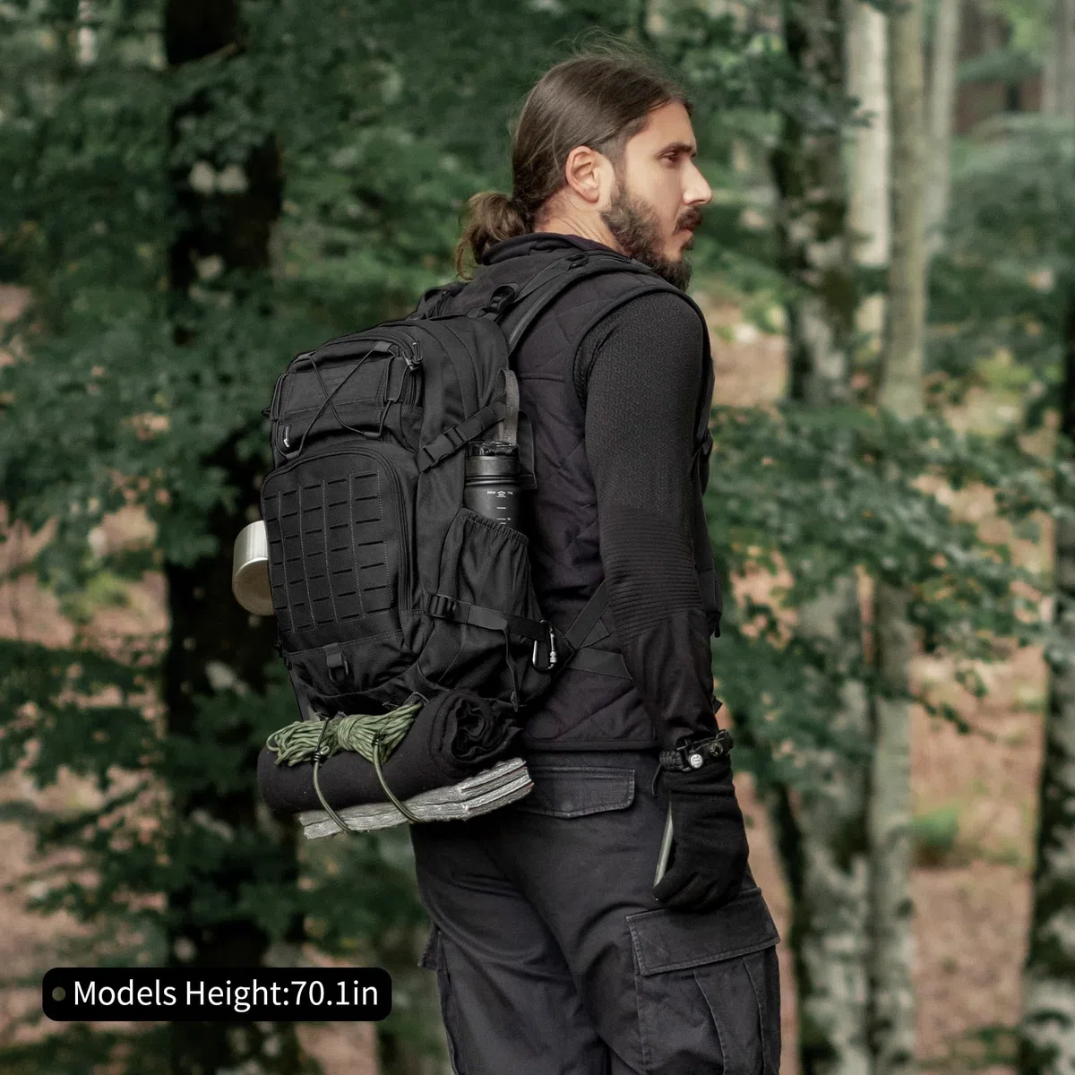 Mardingtop Plecak taktyczny, 25 l, plecak outdoorowy, plecak turystyczny, wielokrotny plecak podróżny, plecak trekkingowy