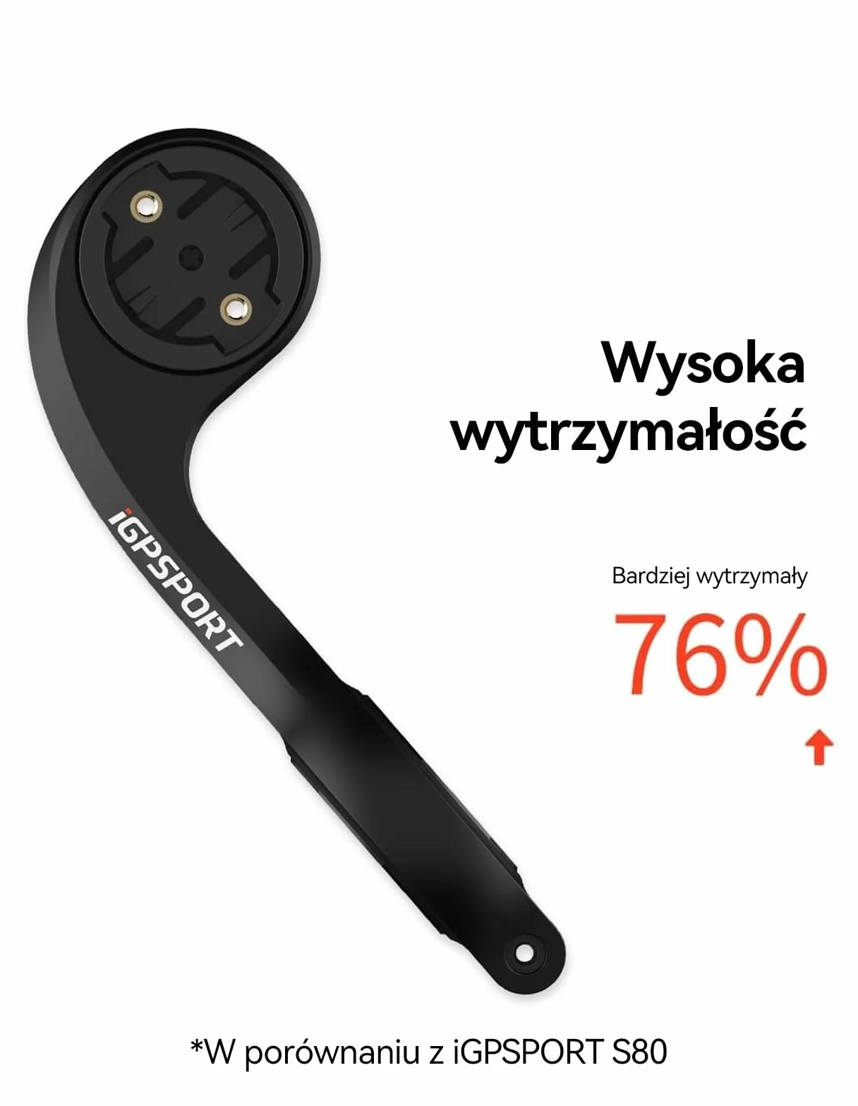 iGPSPORT M80 Przedni Uchwyt Rowerowy, Uchwyt Do Licznika Rowerowego, Uchwyt Rozszerzający, Kompatybilny z iGPSPORT GPS Licznikami Rowerowymi