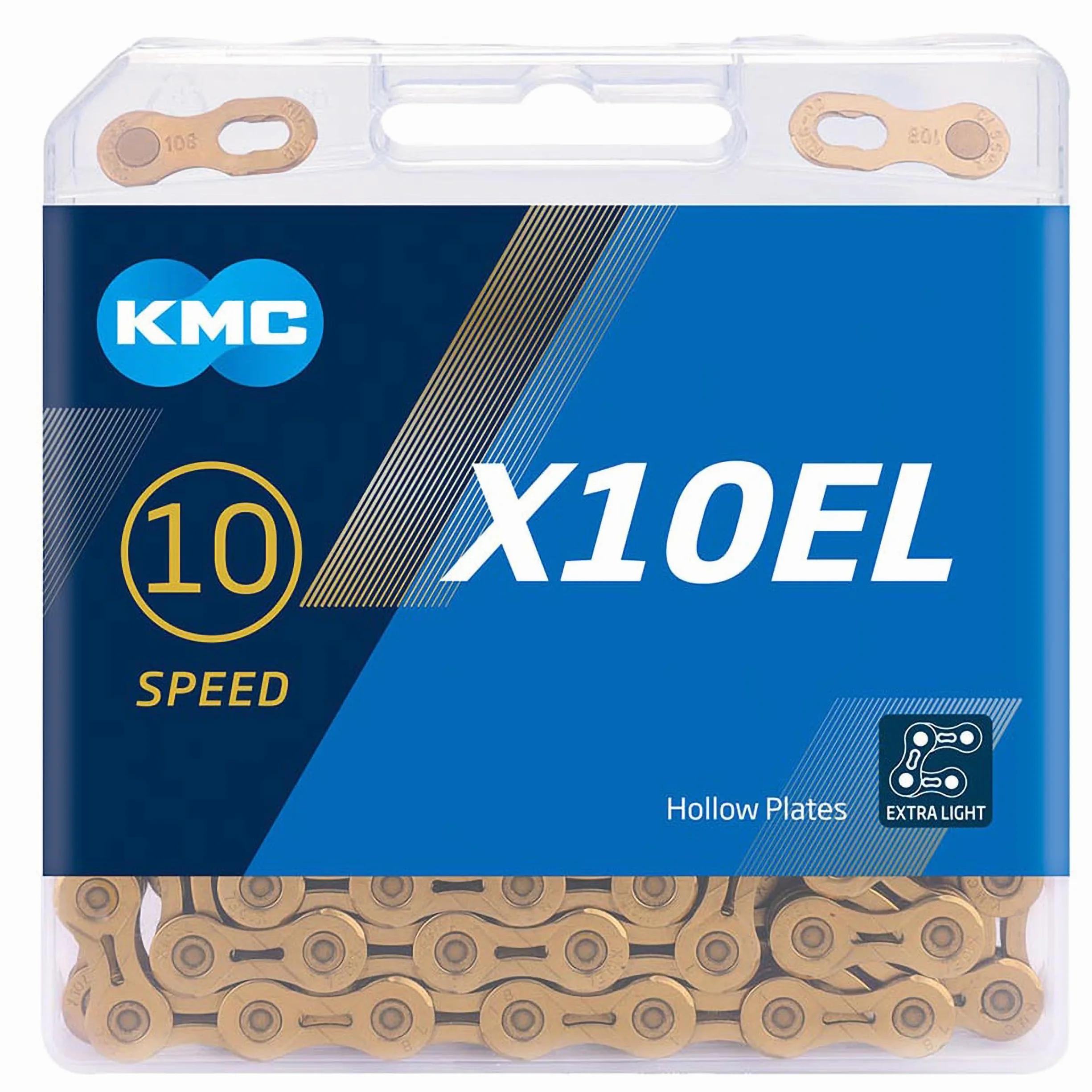 Kmc X10El BX10ELT14 Łańcuch, Złoty, 1/2" x 11/128"