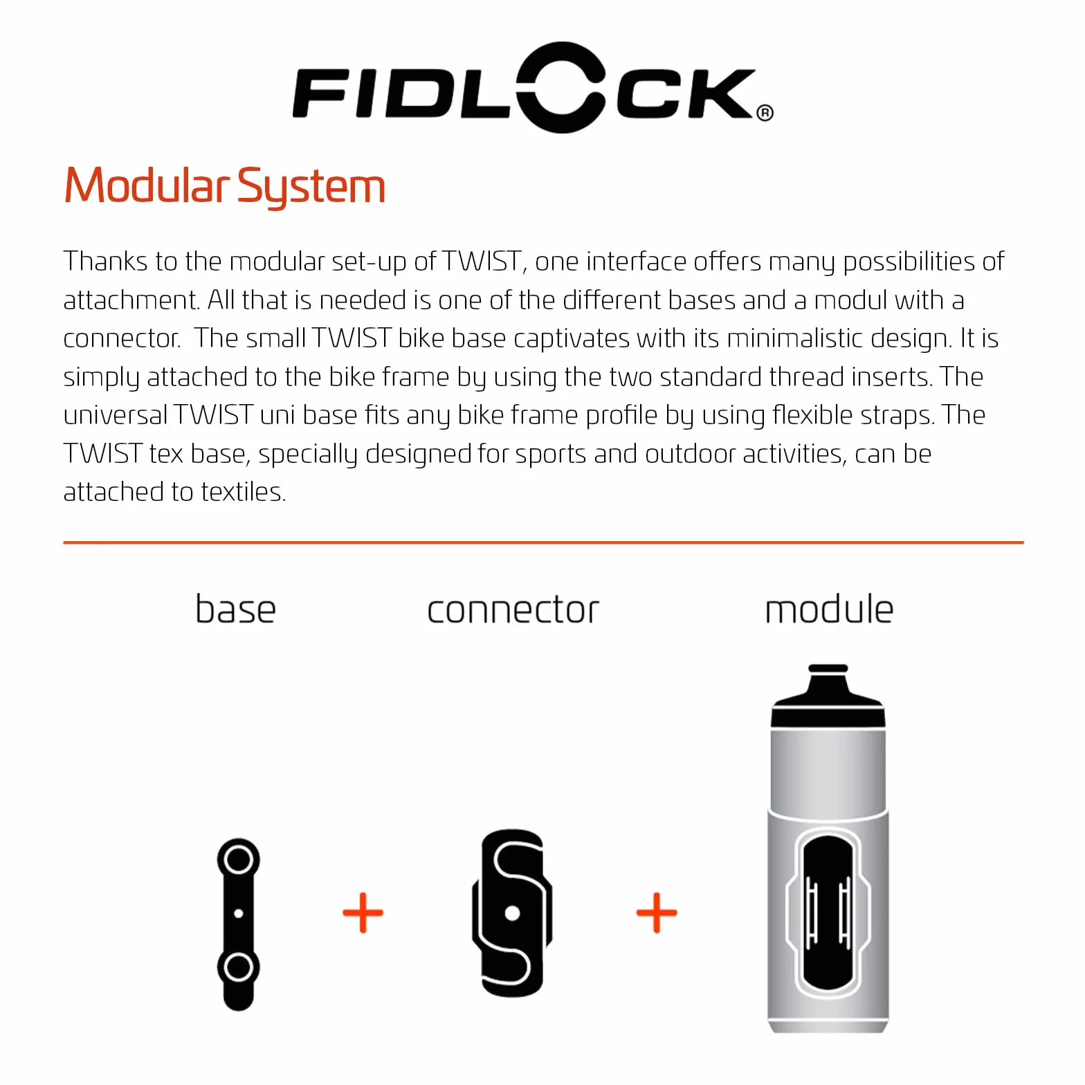 Fidlock Twist 800 Butelka + baza rowerowa