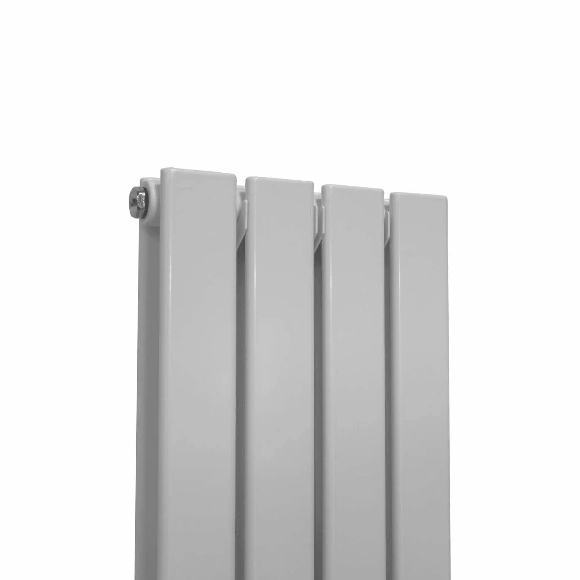 Designerski Grzejnik Płaski Panel 160 x 28 cm Biały Błyszczący Pionowy Podwójny Panel Ścienny