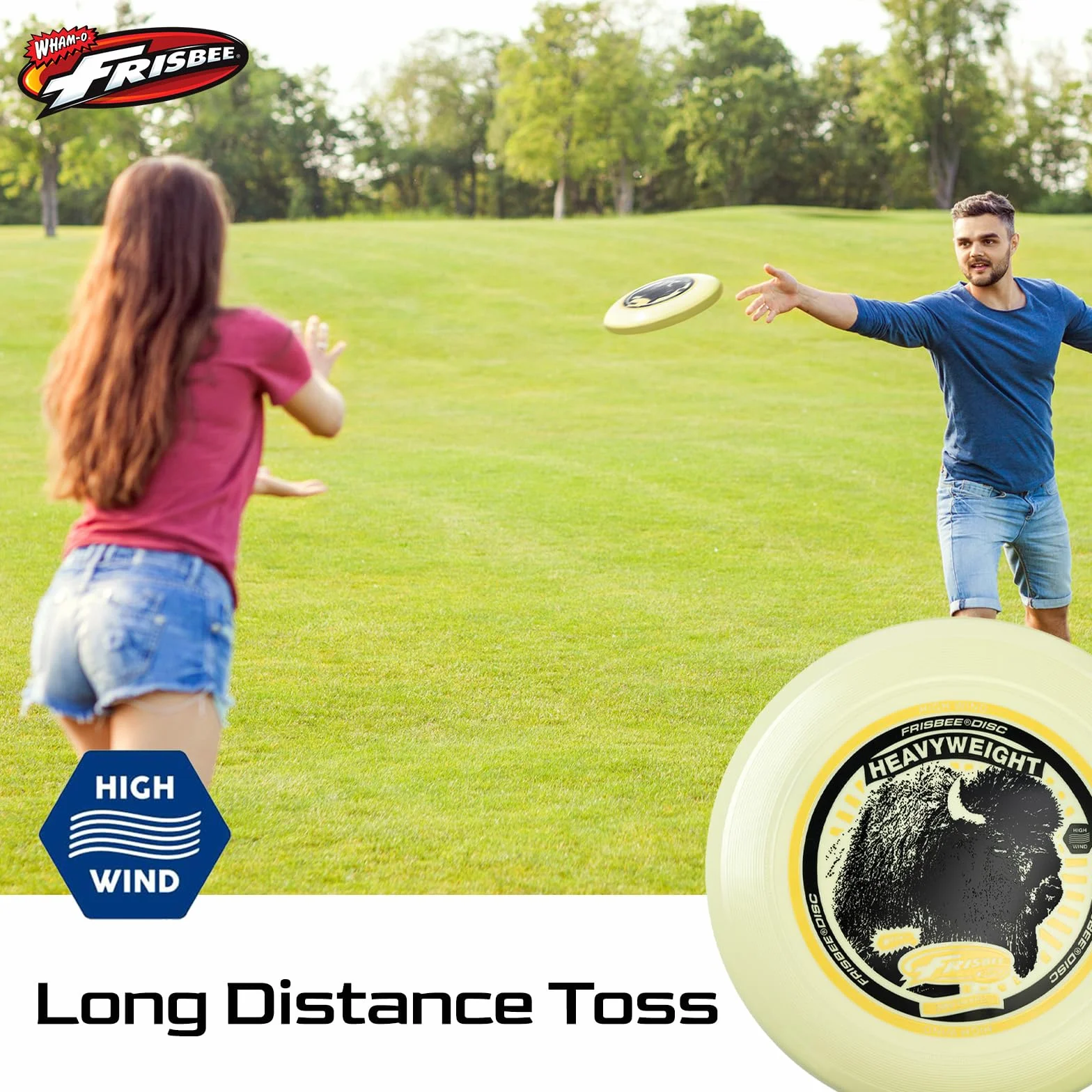 Wham-O Frisbee Heavyweight 200 g latający dysk sportowy długi dystans trwały do aktywności na świeżym powietrzu