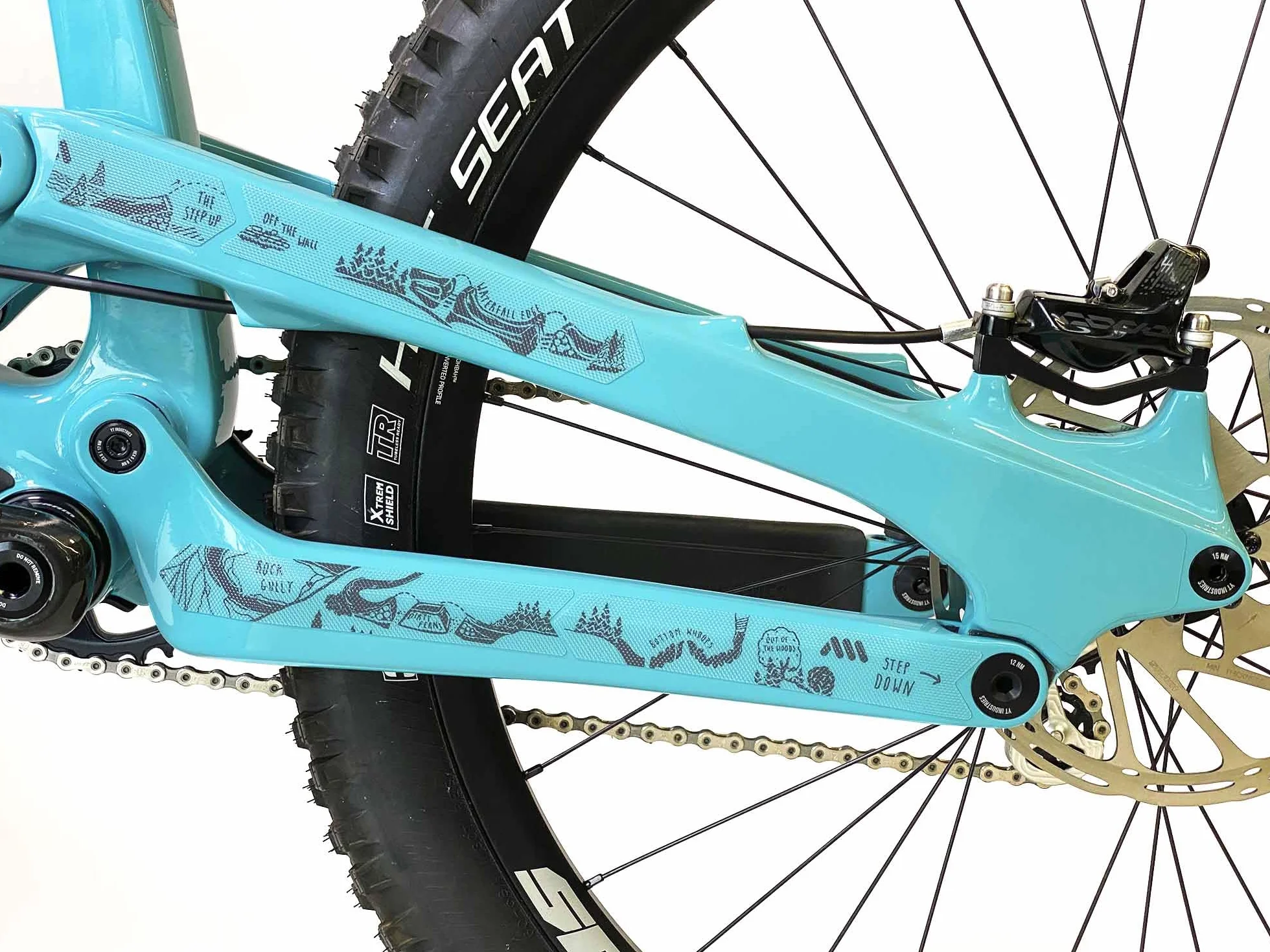 All Mountain Style AMS High Impact Frame Guard Extra - Chroni rower przed zarysowaniami i wgnieceniami, Red Bull Hard Grey