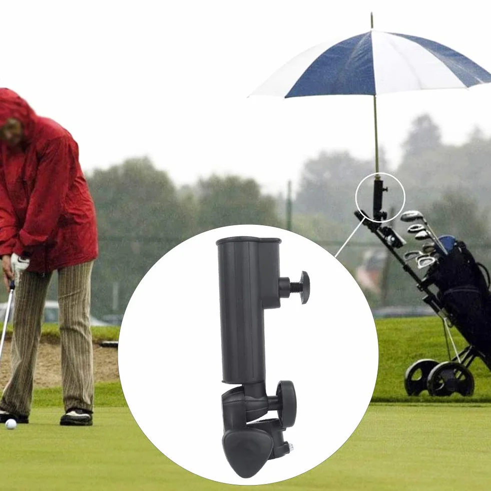 Keenso Uniwersalny uchwyt na parasol, akcesoria do golfa, wózki golfowe, wózki, uchwyty na parasole, uchwyt na parasol do wózków dziecięcych/wózków inwalidzkich/wózków dziecięcych