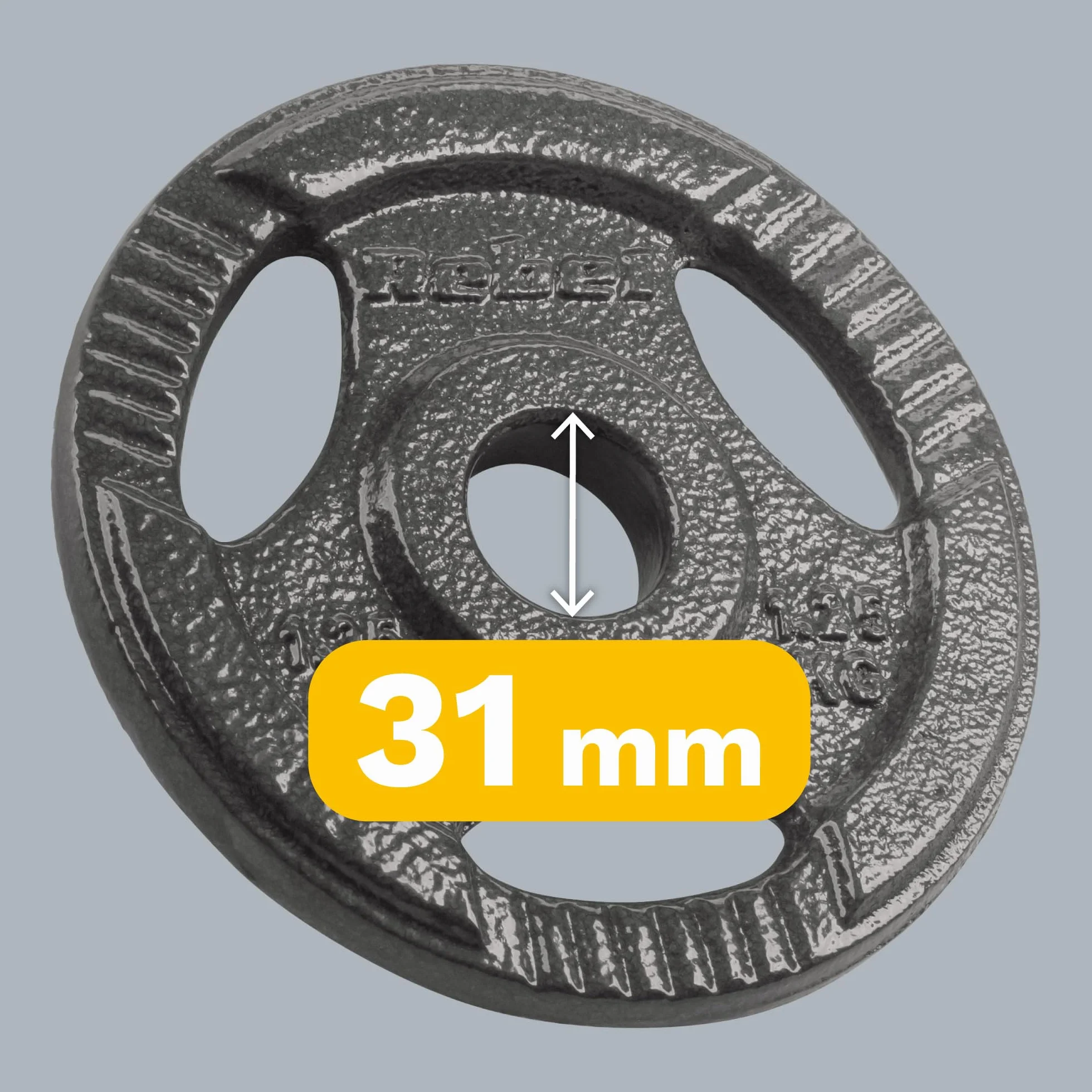 Rebel Zestaw Obciążeń Żeliwnych 4x1.25kg Otwór 31mm Talerz z Uchwytami RBA-2132