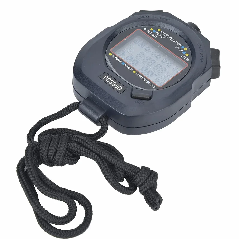 Elektroniczny Stoper Sportowy Timer Wodoodporny 3860