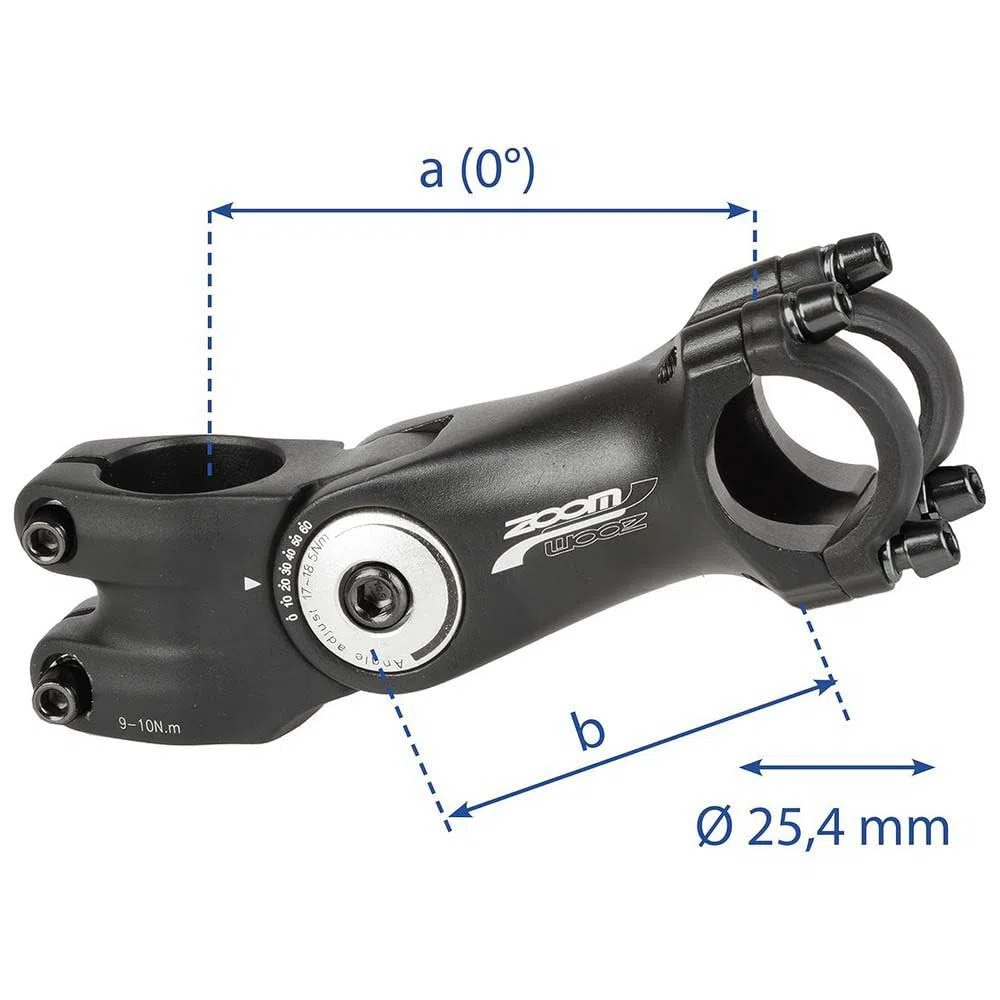 ZOOM Regulowany mostek Ahead, black sandblast
