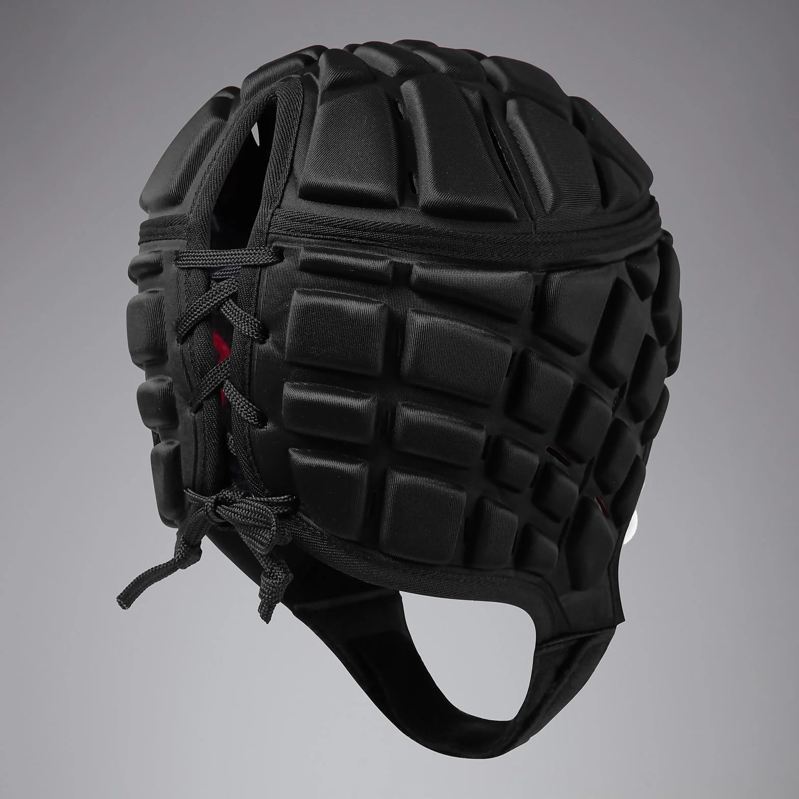 Canterbury Unisex Raze Rugby Headguard | Scrum Cap, pełne pokrycie | pasek pod brodę z miękkimi krawędziami | zaprojektowane otwory wspomagające wentylację | wyściółka piankowa osłona głowy, czerwona