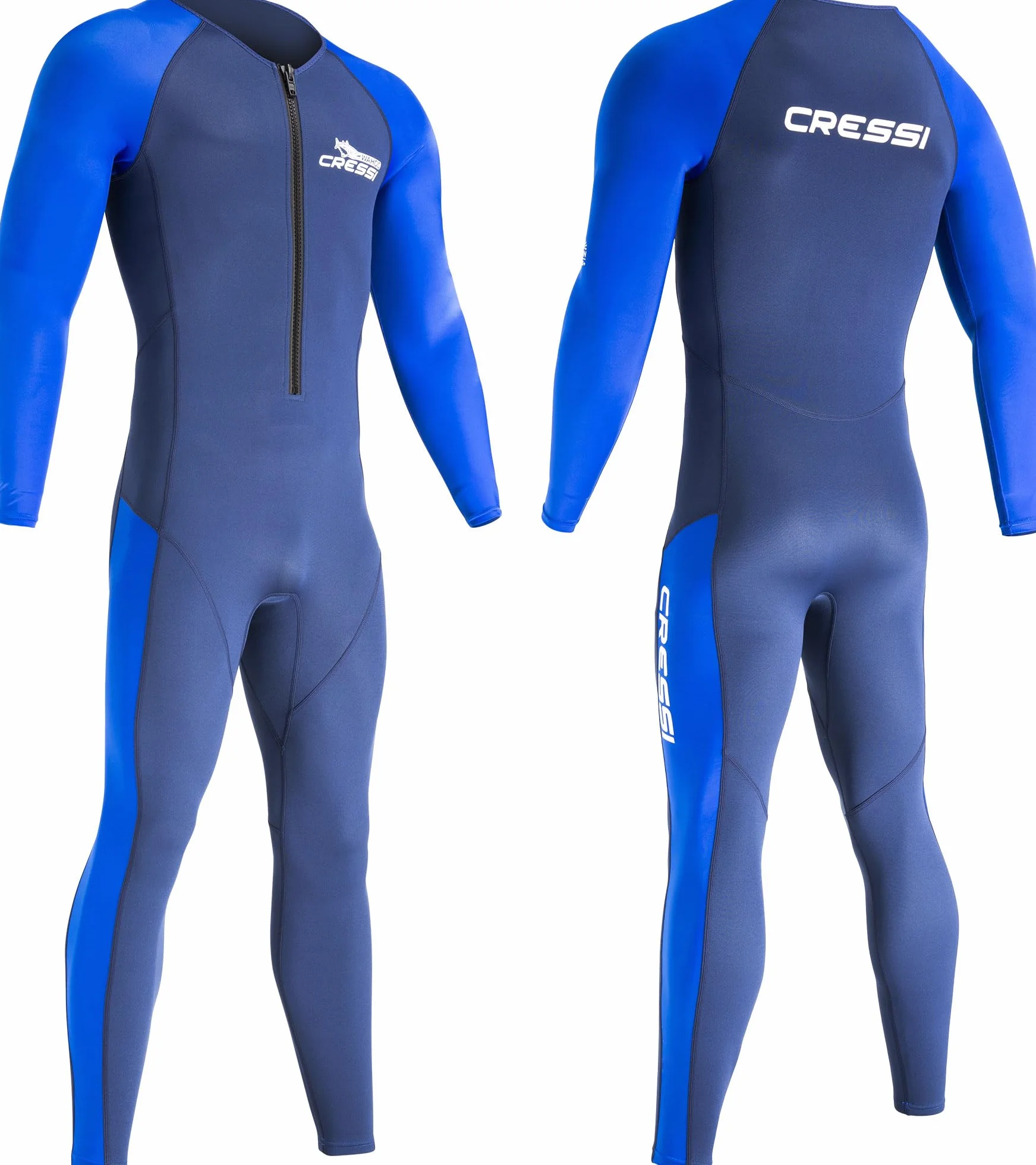 CRESSI Wahoo Man Monopiece kombinezon niebieski/jasnoniebieski 2 mm XL/5 - męski jednoczęściowy kombinezon z neoprenu premium 1,5/2 mm i elastanu idealny do różnych aktywności wodnych,