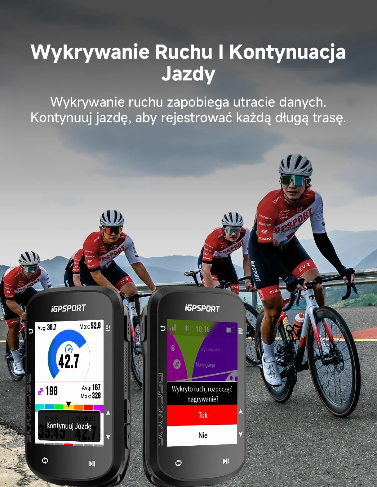 iGPSPORT BSC200S Licznik Rowerowy GPS, Kolorowy Ekran 2,4", IPX7, 100 Danych