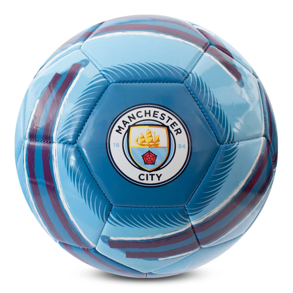 Hy-Pro Oficjalnie licencjonowana piłka nożna Manchester City Cyclone | Man City, rozmiar 5, trening, mecz, towar, kolekcjonerska dla dzieci i dorosłych, kolor niebieski/biały