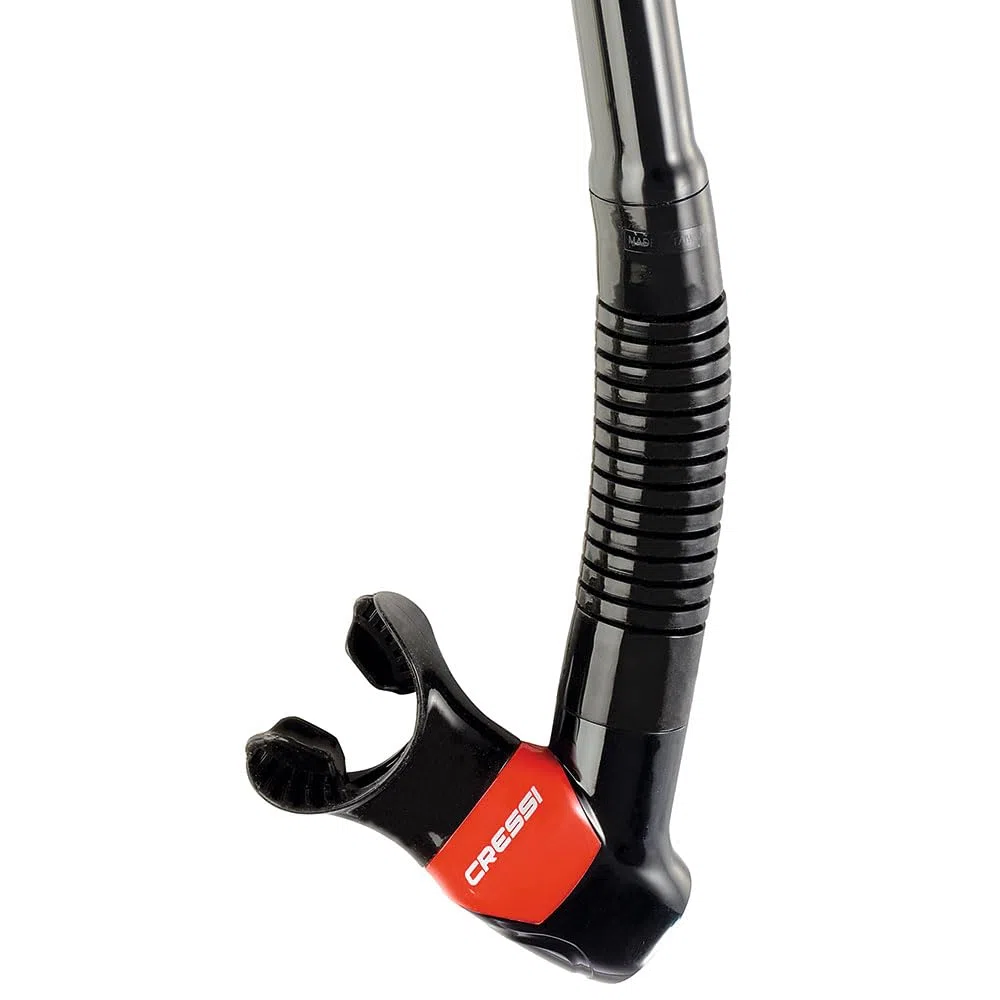Cressi Unisex-Adult Cressi Dry Snorkel Fajki Do Sportów Wodnych,Czarny/Czerwony,Jeden Rozmiar,Es259558