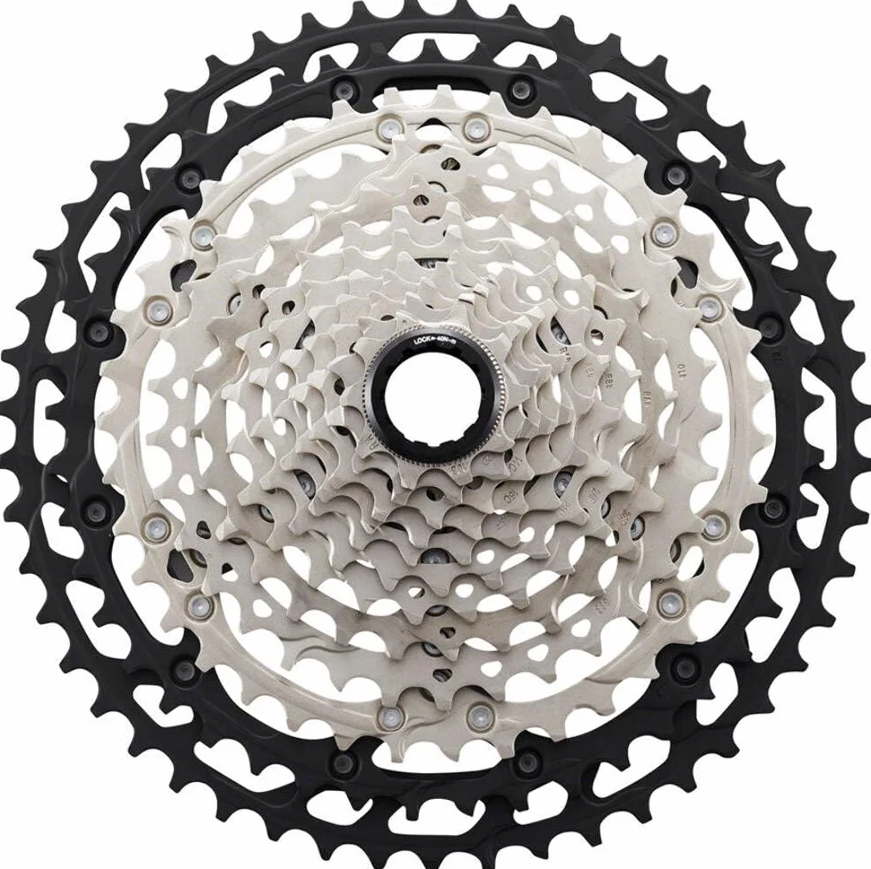 SHIMANO XT CS-M8100 kaseta - 12-biegowa, srebrna/czarna, Mirco Spline