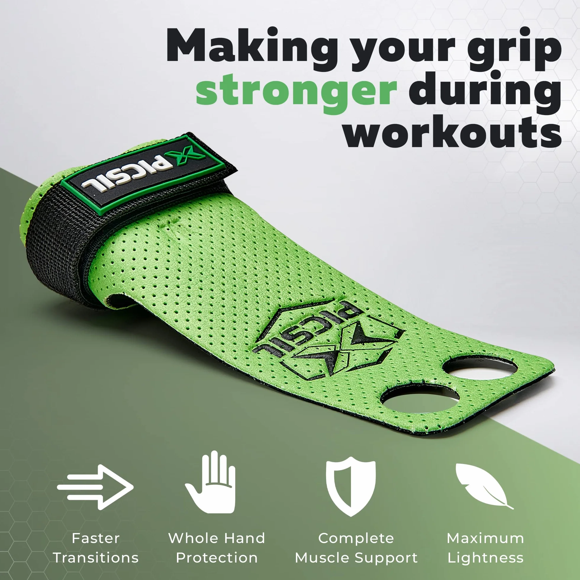 PICSIL Azor Cross Training Grips, uchwyty z tkaniny syntetycznej, zwiększona ochrona i wygoda, boksu, podnoszenia ciężarów, zapobiega powstawaniu pęcherzy i rozdarć, unisex
