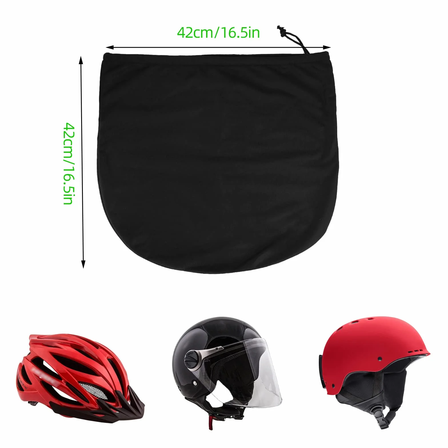 Torba na kask narciarski rowerowy jeździecki 47x43 cm czarna
